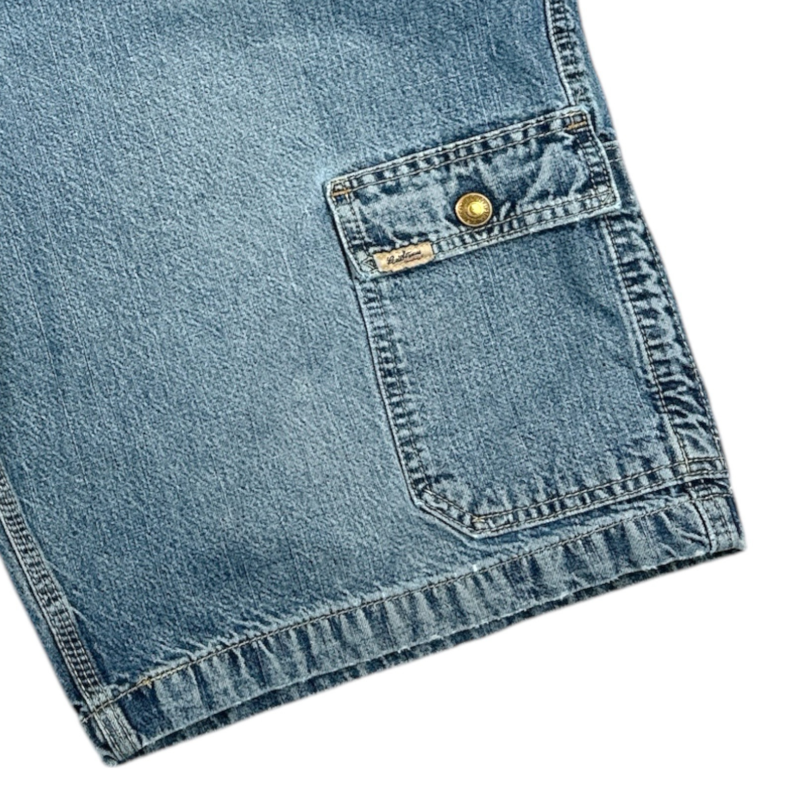 Vintage Y2K Levis Cargo Shorts Baggy Denim Mens 40 Relaxed Hip Hop Grunge 90s