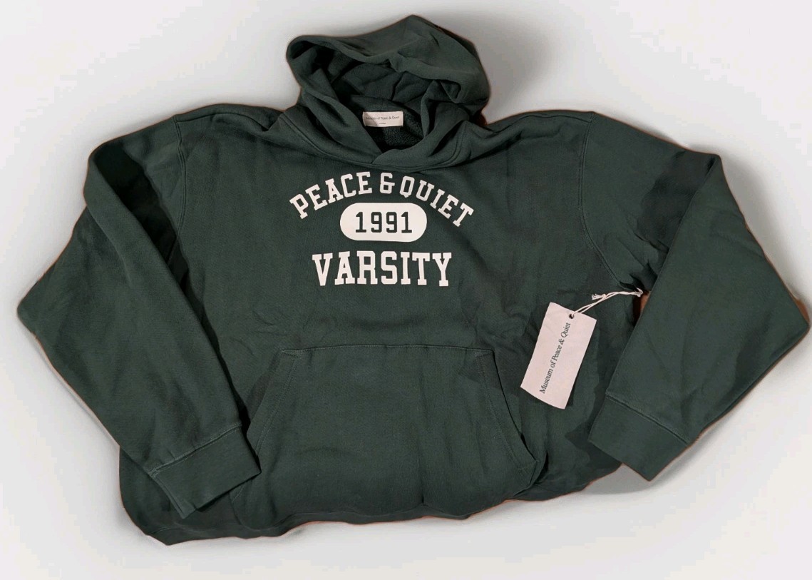 Museum Of Peace & Quiet Varsity Hoodie – XL Forest Green