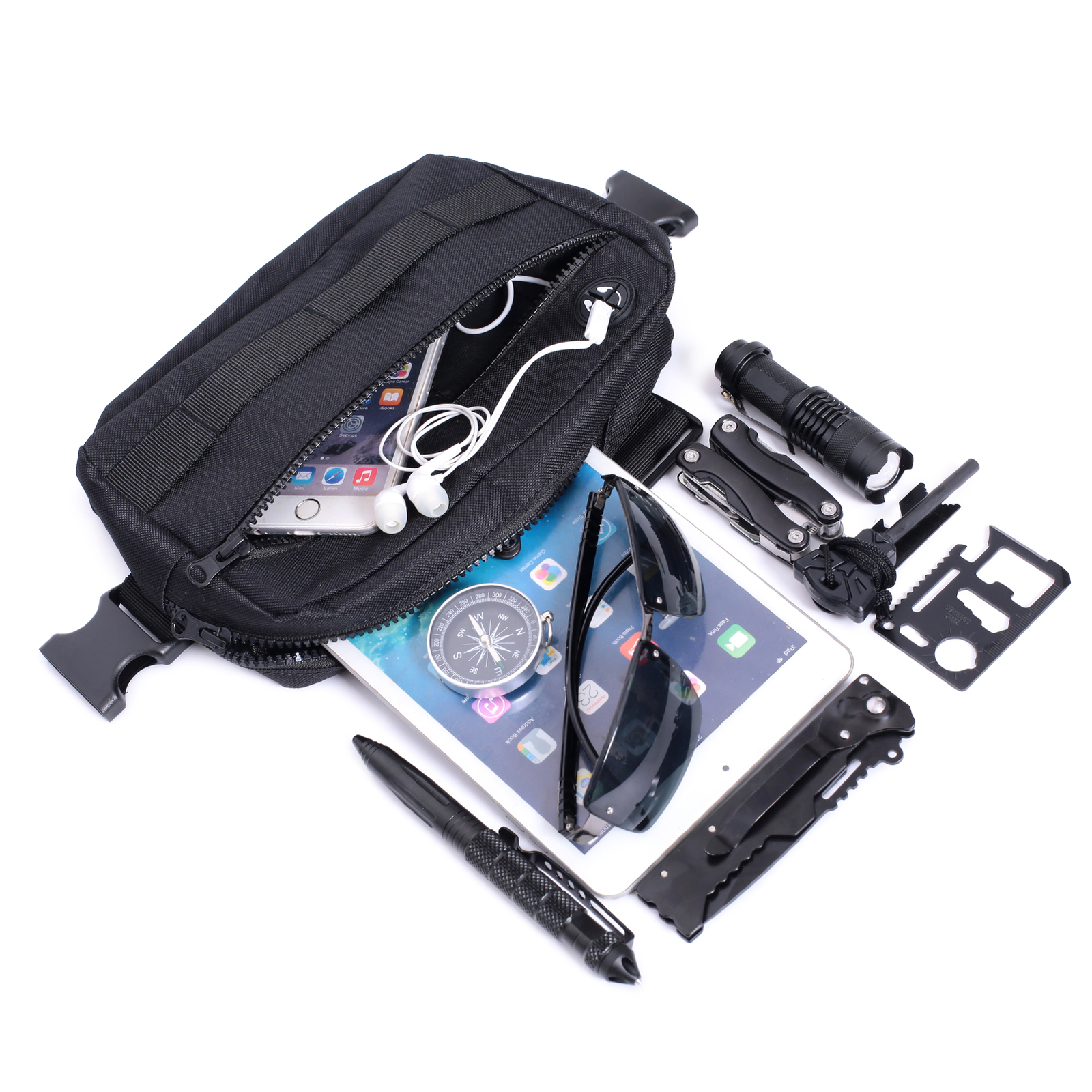 Outdoor Chest Bag EDC Utility Pack Chest Rig Pouch For Workout Cycling Unisex
