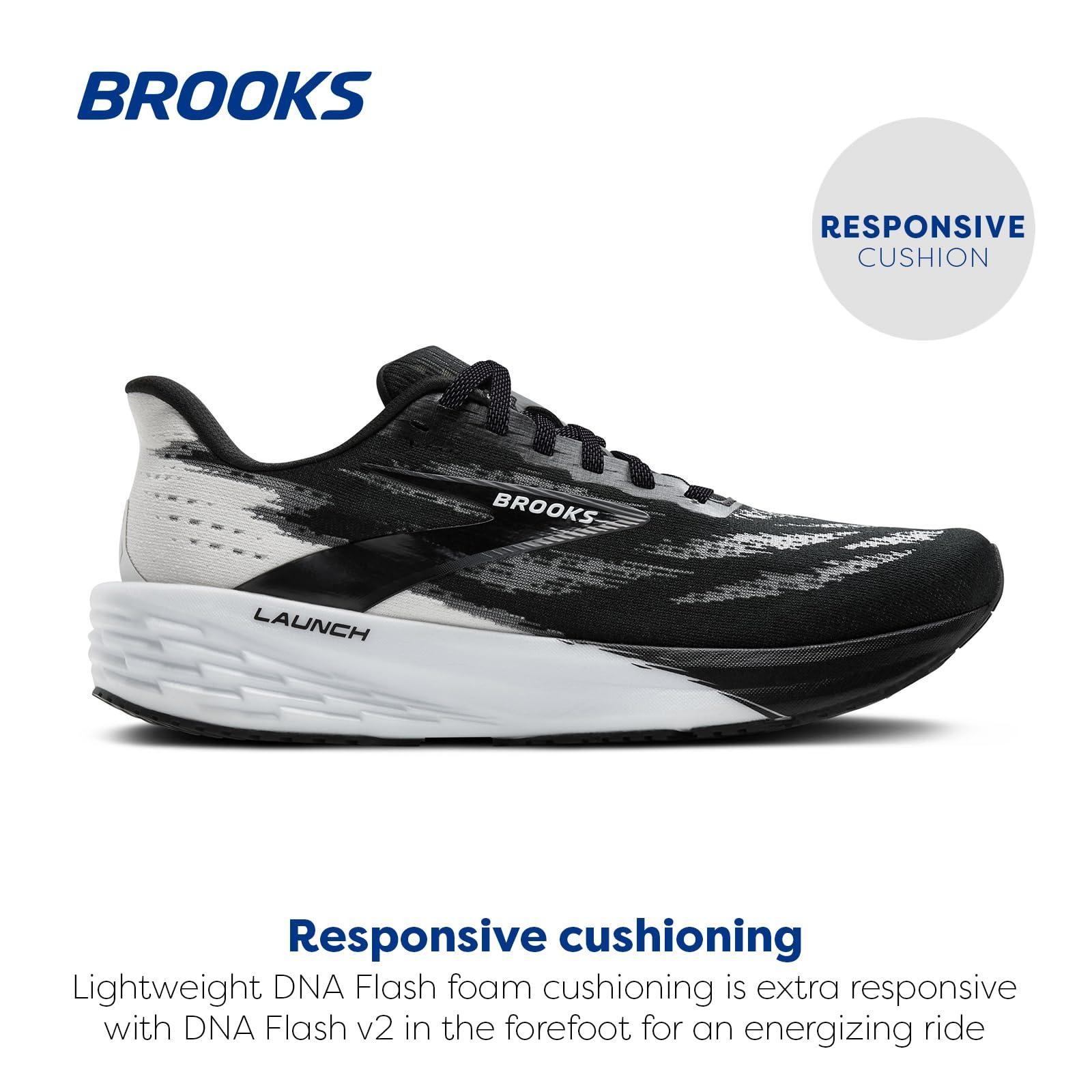 Brooks Mens’ Launch11 Road Running Shoes – Black/White