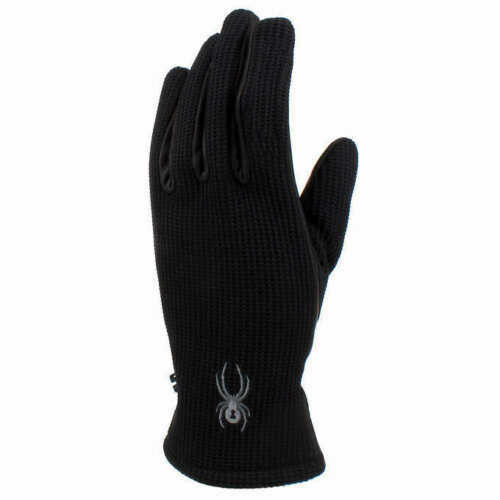 Spyder Men’s Leather Palm Black Gloves – Size Varies