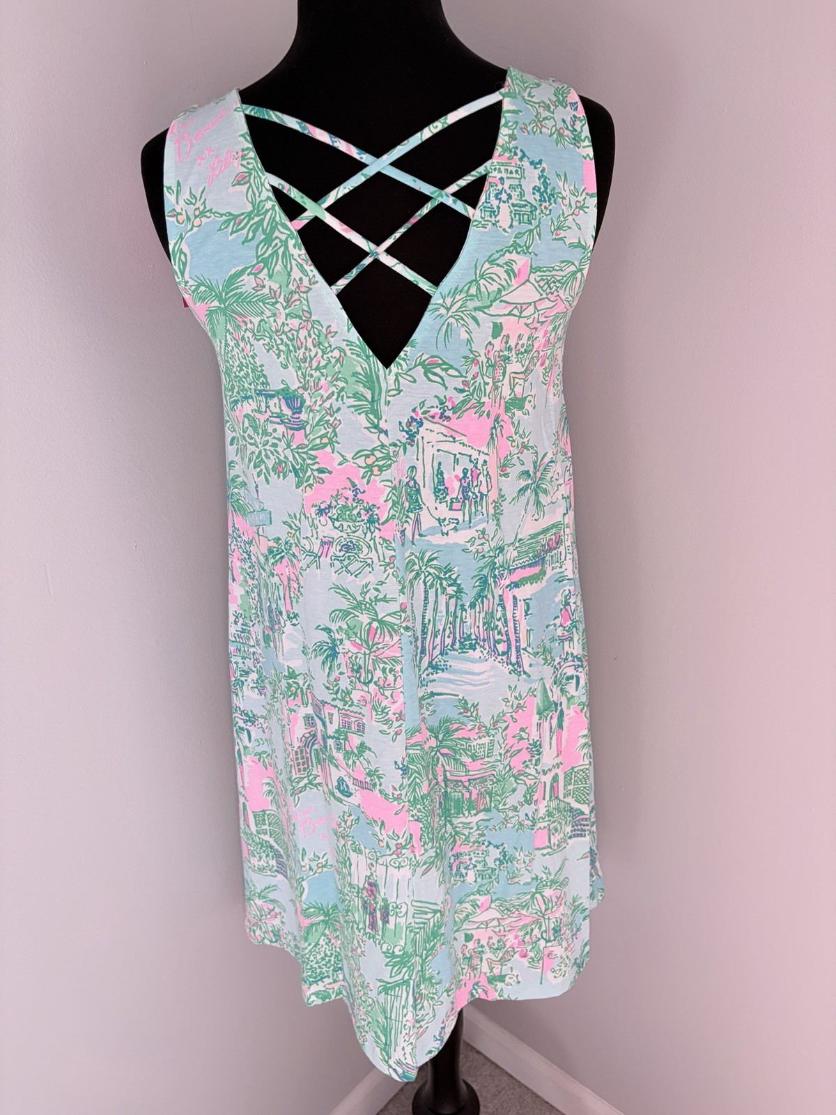 NWT Lilly Pulitzer Kristin Lilly Loves Palm Beach Dress Size Medium – AWESOME
