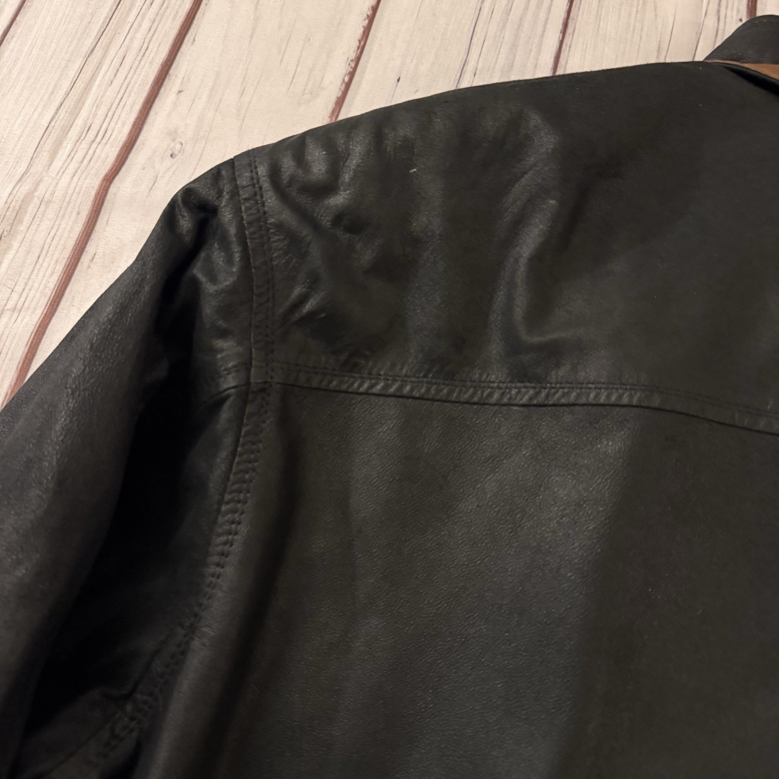 Remy Men’s Black Jacket Size 44 Zipper Button Stand-Up Collar Lined 80s Vintage