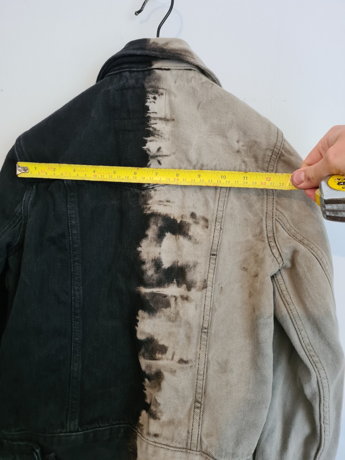 Bleach Dyed Woman’s All Saints Denim Jacket – Half/Half Style – Size (XS – 6)