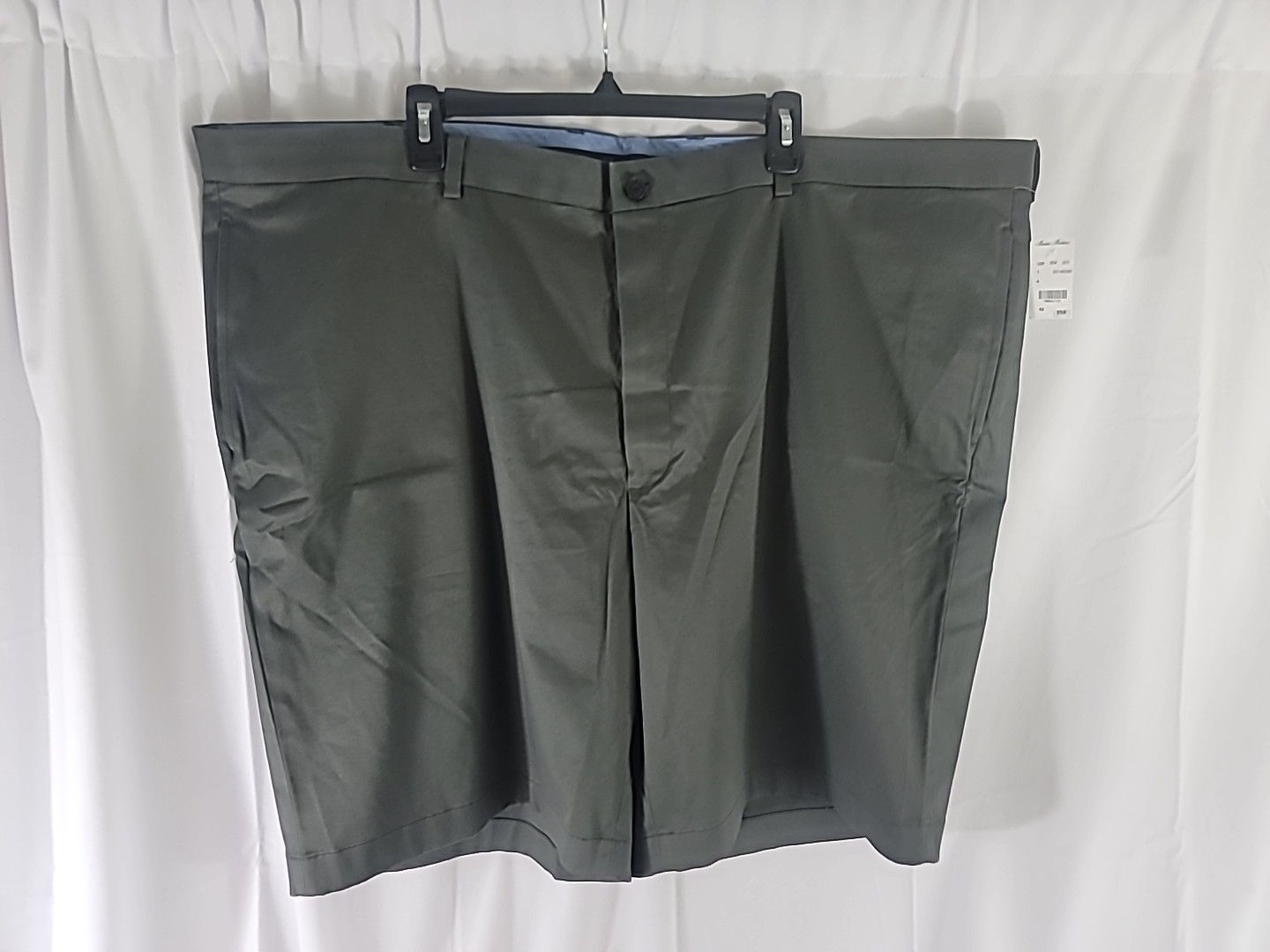Brooks Brothers Khaki Shorts Big&Tall Sz 52 X 10 -Olive Flat Front -NEW & FR SH