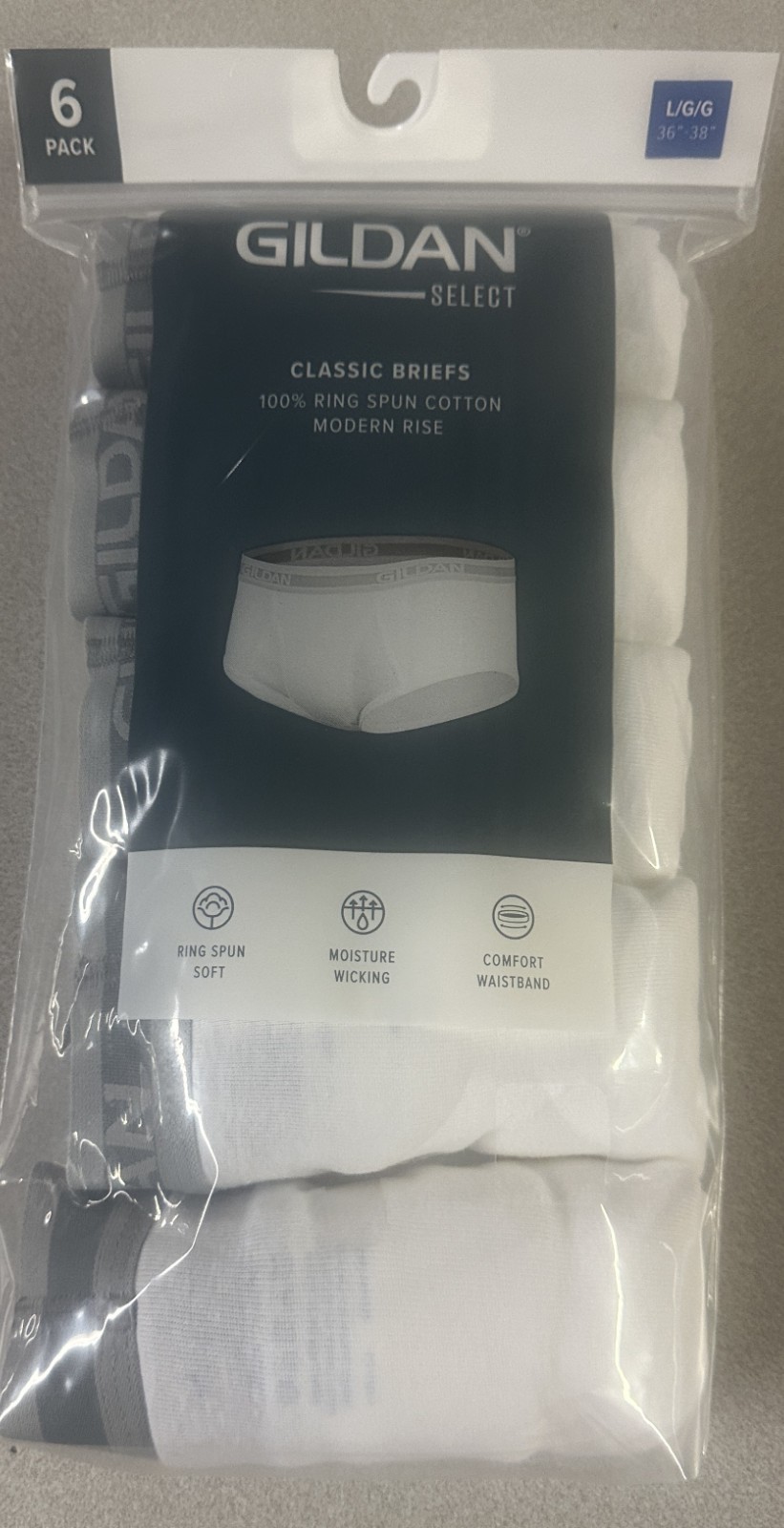 Gildan Men’s SELECT CLASSIC White BRIEFS 100% COTTON 6-24packs