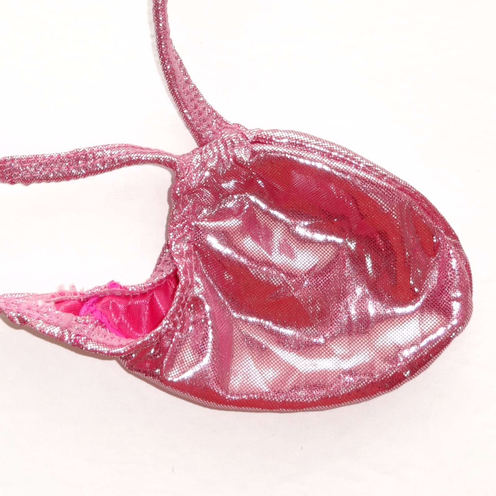 K403 G Sexy Mens Grape Smugglers Pouch String Thong Foiled Metallic Shiny