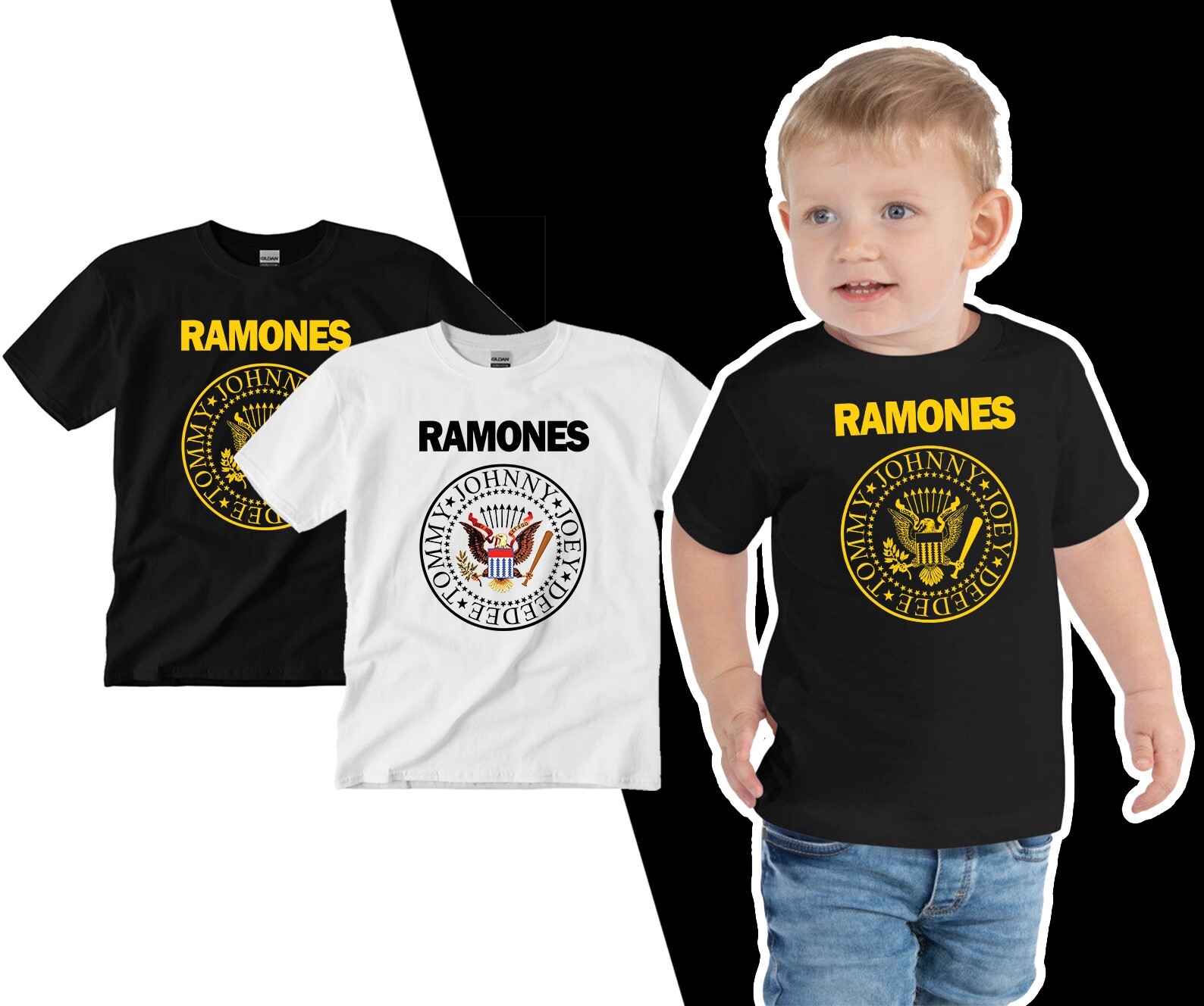 The Ramones 80’s Punk Rock Band T-shirt Tee KID TODDLER New