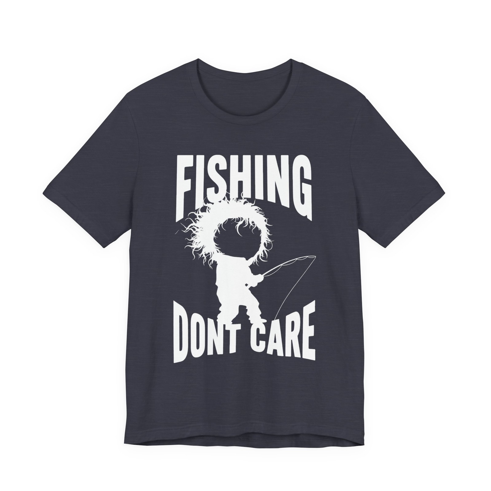 Fishing Hair Dont Care Funny Fishing Shirt Bad Hair Day Angler Humor Tee