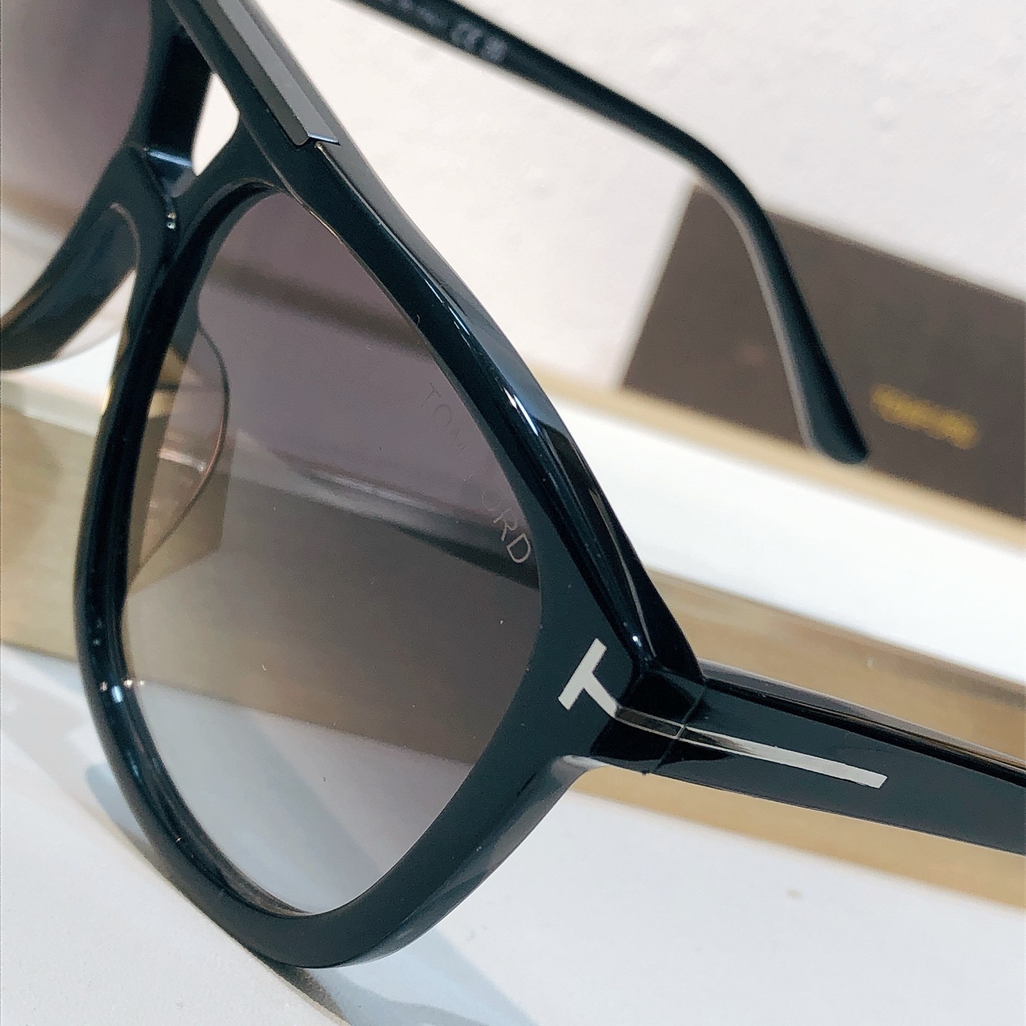 Tom Ford Black Sunglasses with Grey-Purple Gradient Lenses TF1338 58-17-143