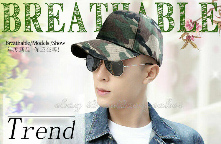 Spring Fall Men Women Camo Hat Army Baseball Cap Golf Sports Sunproof Casual Hat