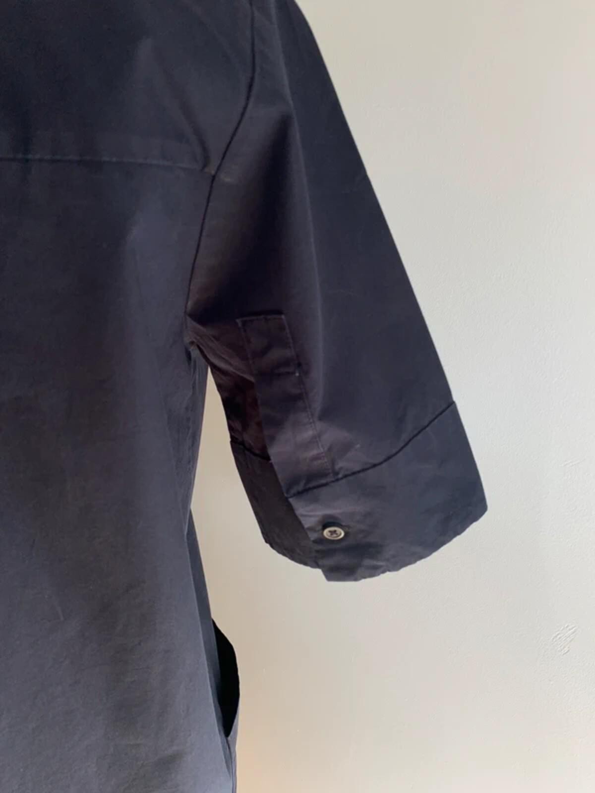 COS Navy Blue Cotton Shirt Dress Size 38 UK 12 Short Sleeve Utility Pockets LN