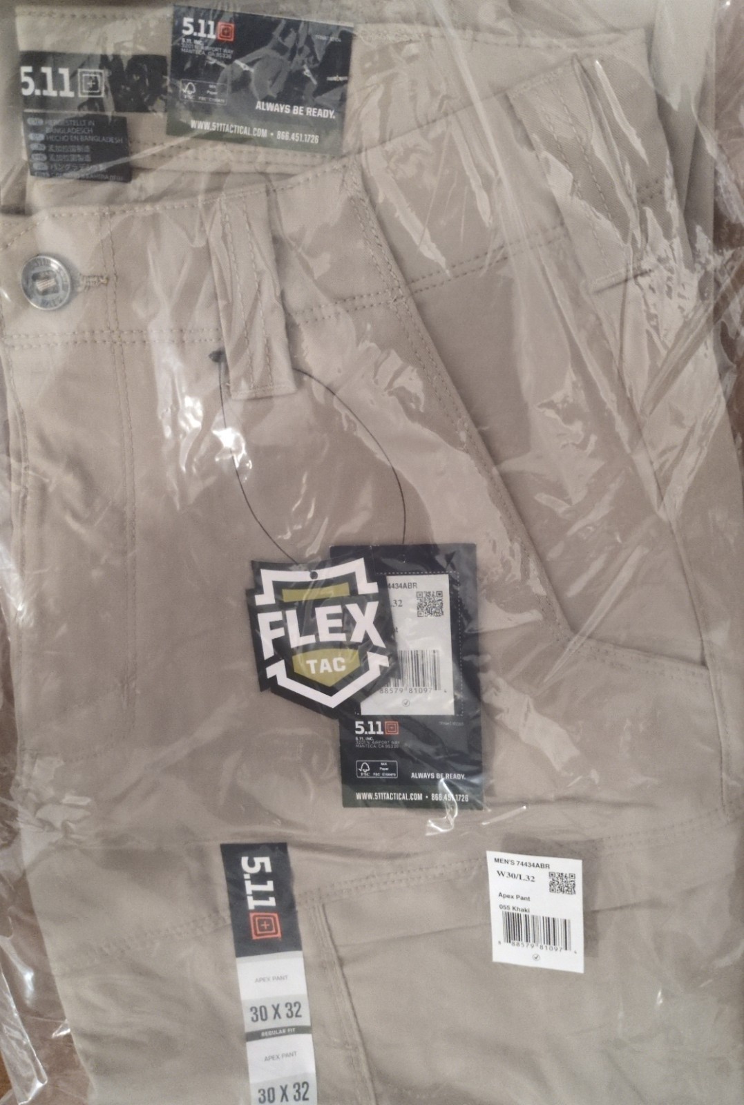 5.11 Apex Pants Khaki Tan size 30×32