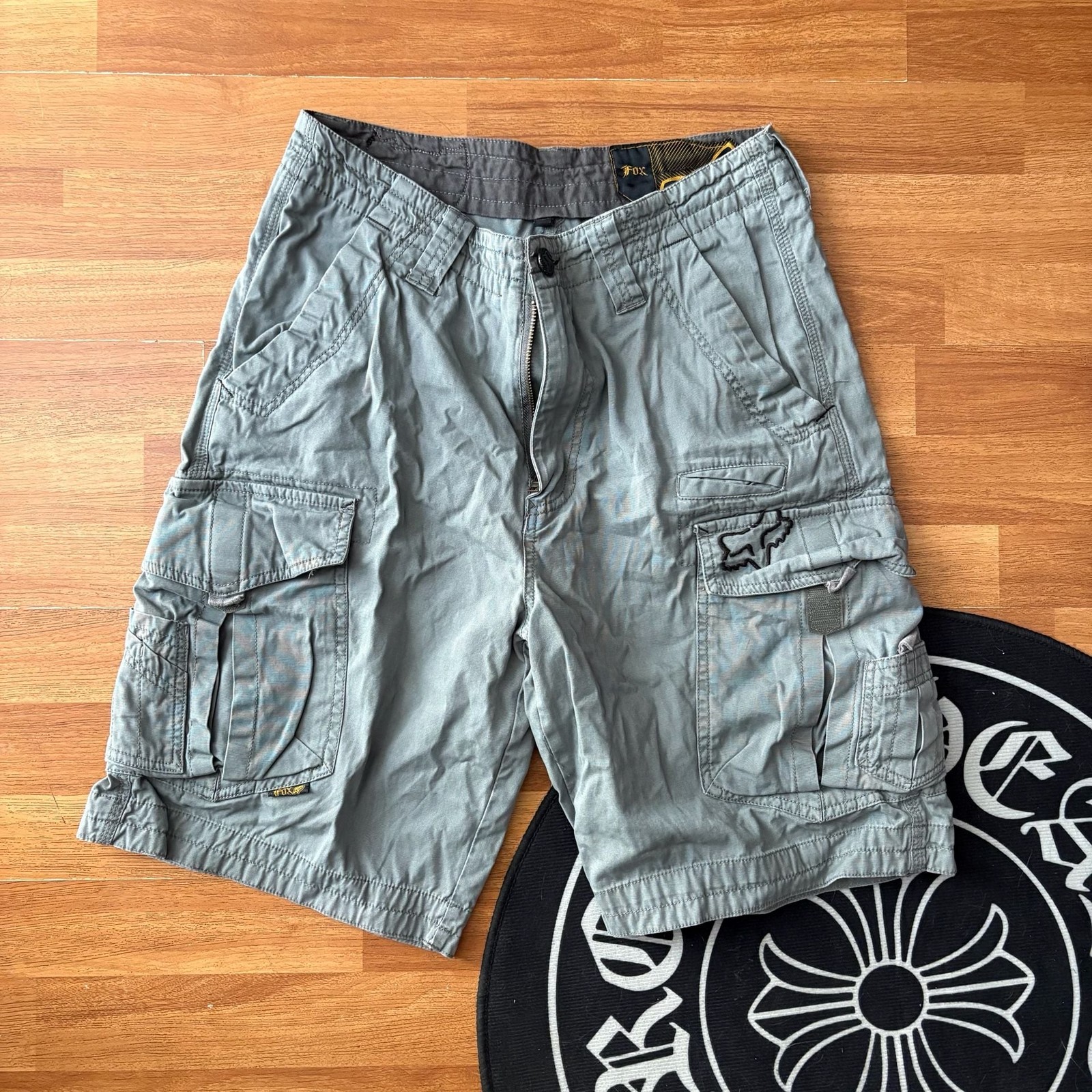 Vintage Y2K Fox Racing Embroidered Cargo Shorts