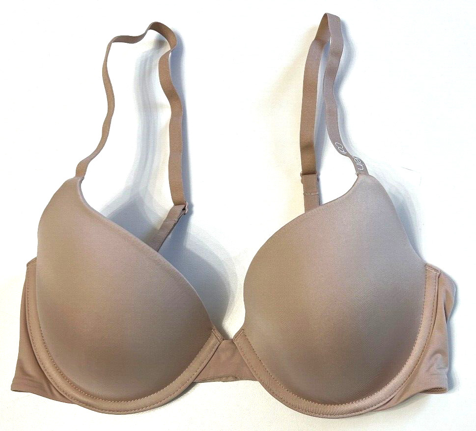 Calvin Klein 32B Pure Micro Lightly Lined T-Shirt Bra NWOT QP2586O Nude