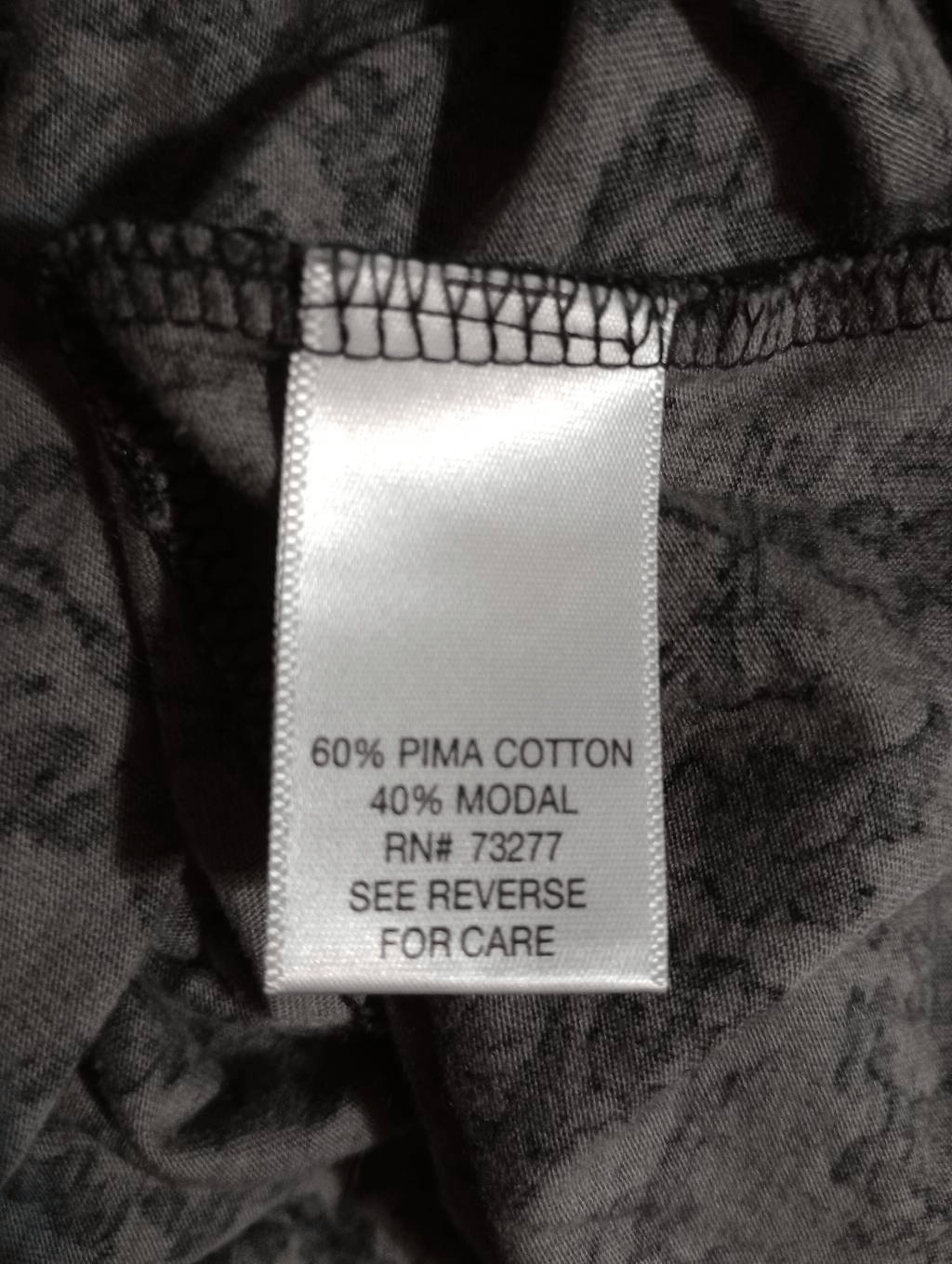 Elle Shirt Ladies Extra Small Black Gray Floral Boat Neck Long Sleeve