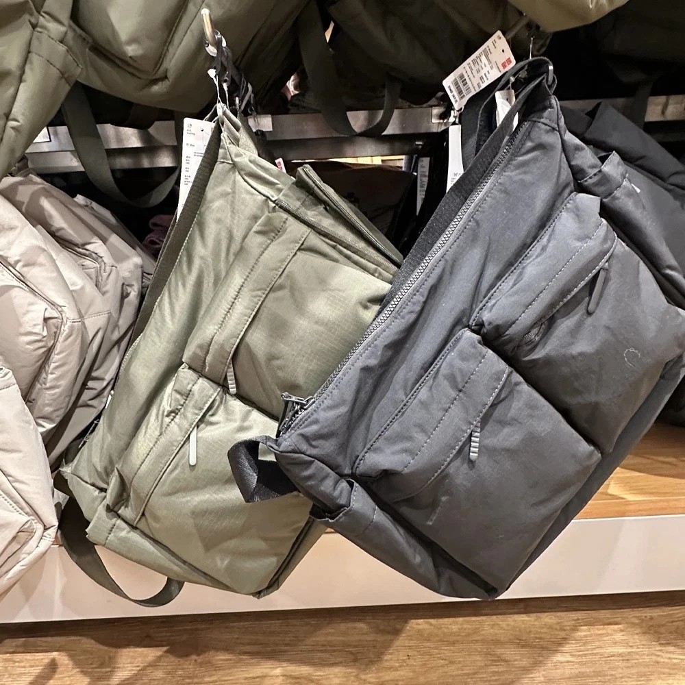 UNIQLO Casual Multi-pocket Messenger Bag Women Fashion Nylon Shoulder Bag Travel