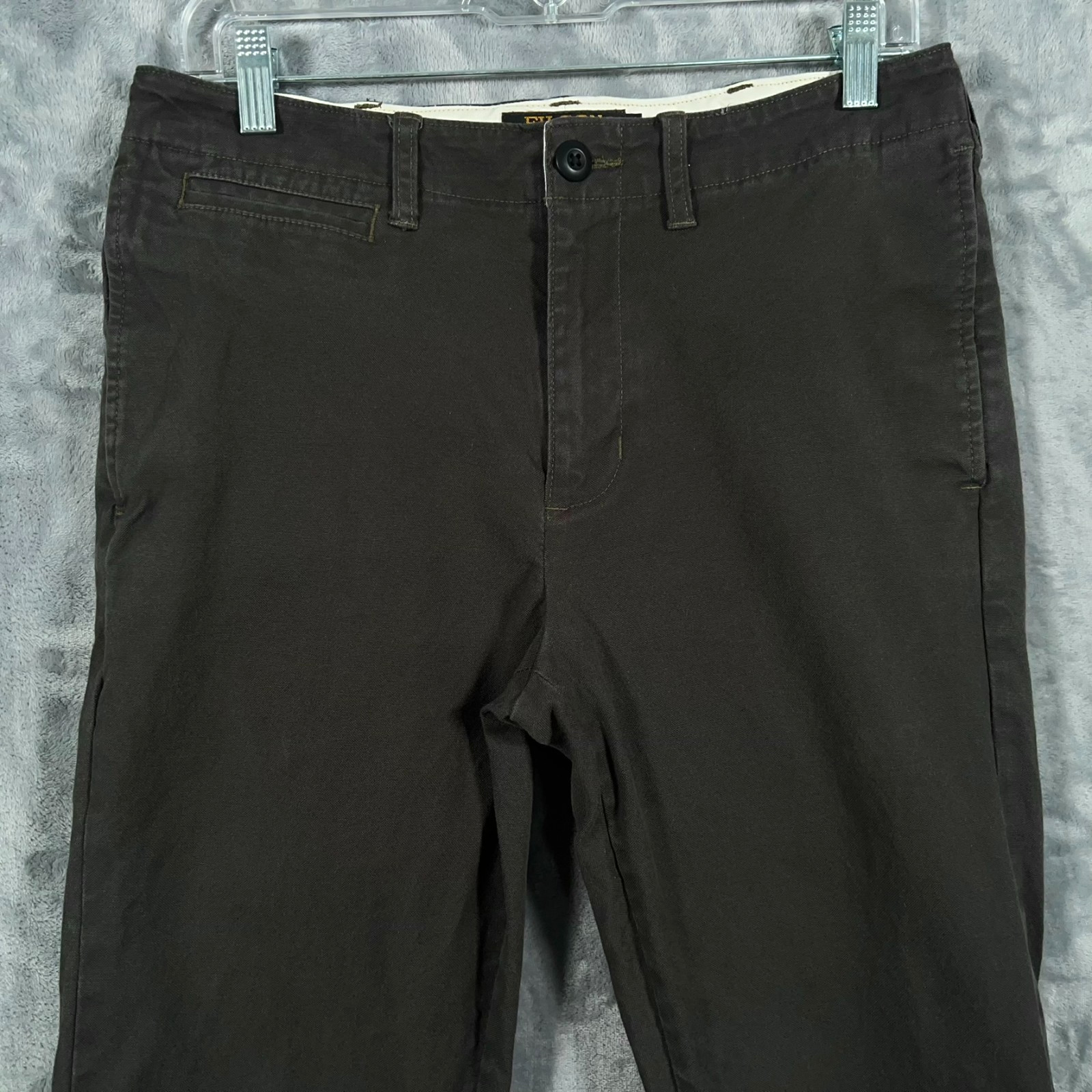 Filson Draftsman Canvas Pants Mens 30×30 Charcoal Gray Work Chinos Straight