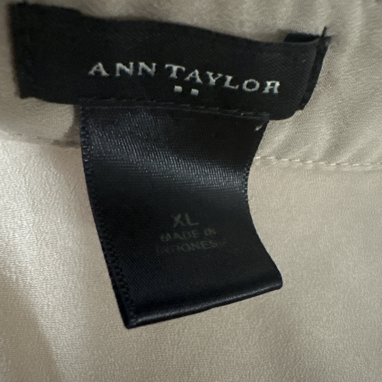 Ann Taylor Women’s XL Shirt Brown Sleeveless Trendy Stylish Top Button