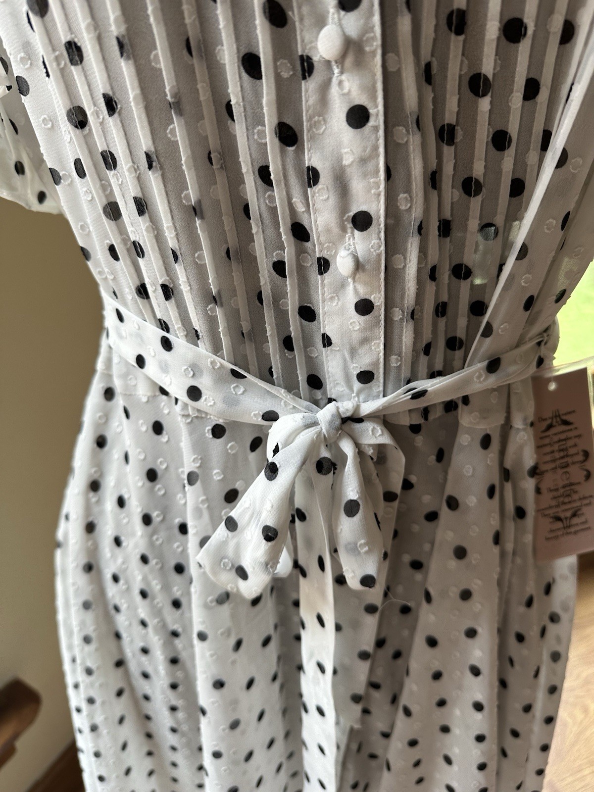 NWT Nanette Lepore Romantic Flutter Sleeve Sheer Polka Dot Midi Dress, Size 8