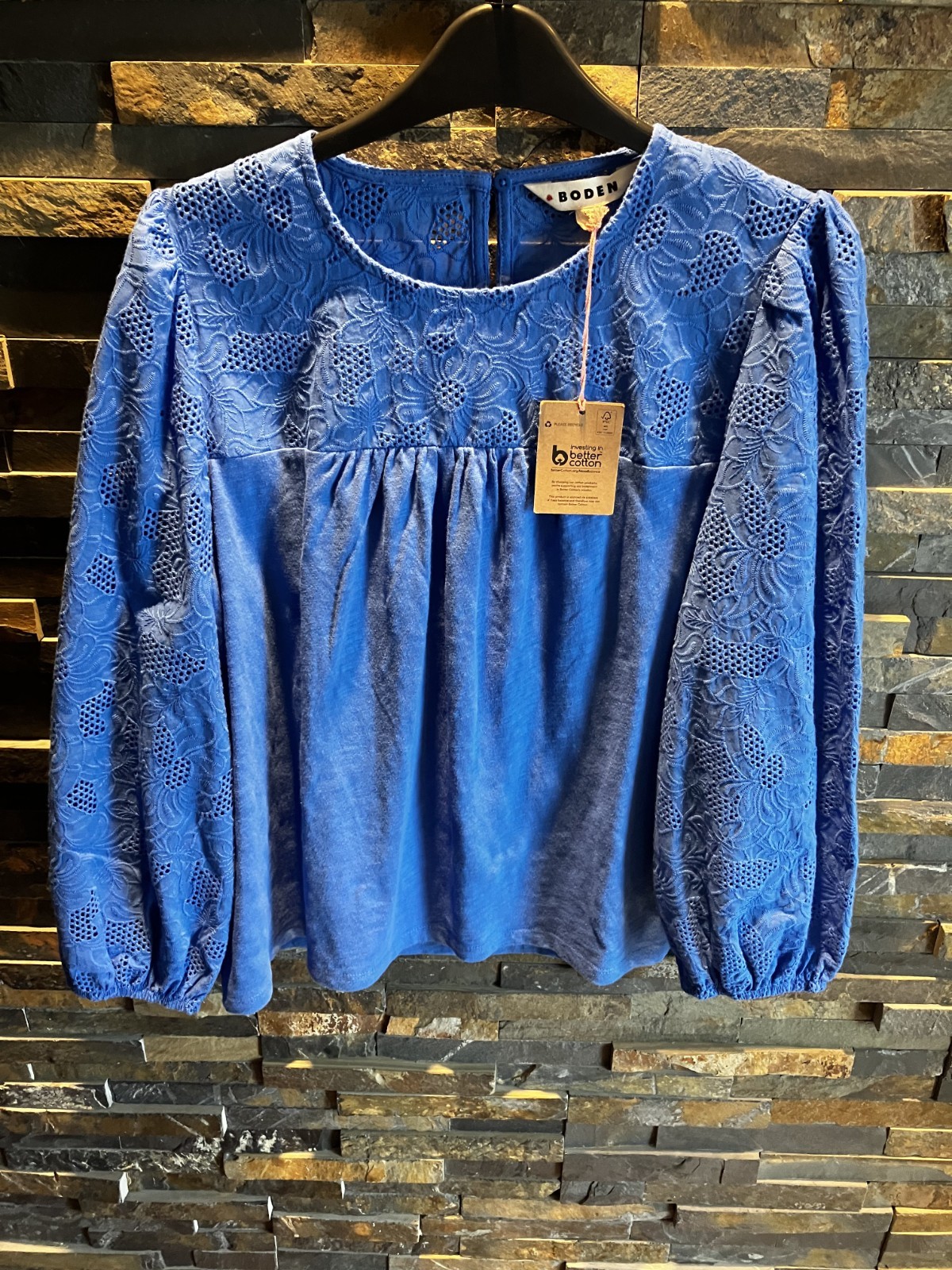 Boden May broderie top size 20 -cabana blue – T1930 – b95 __–