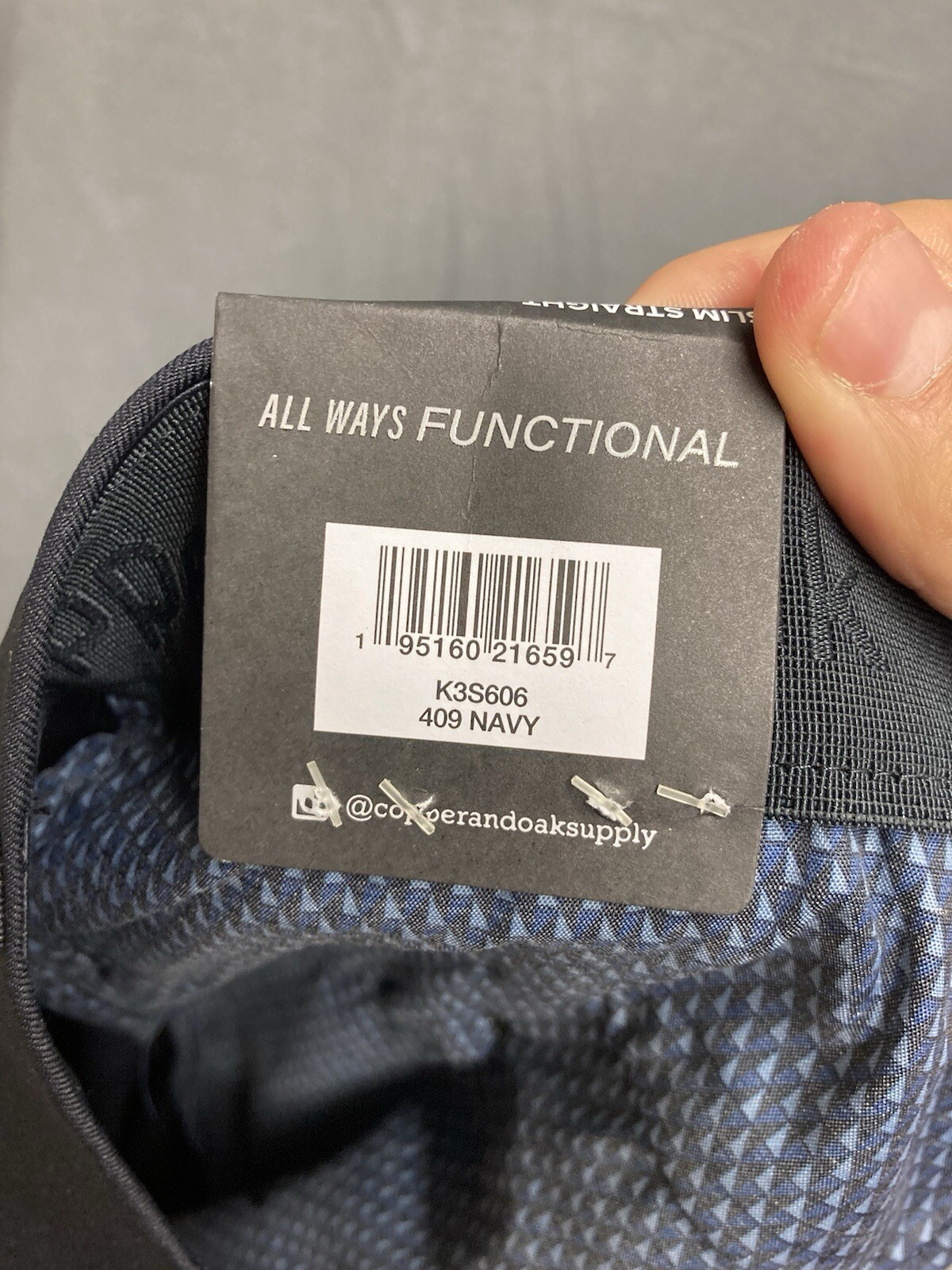 Copper & Oak NWT Men’s 36×30 Momentum Navy Pants Blue Slim Straight NWT