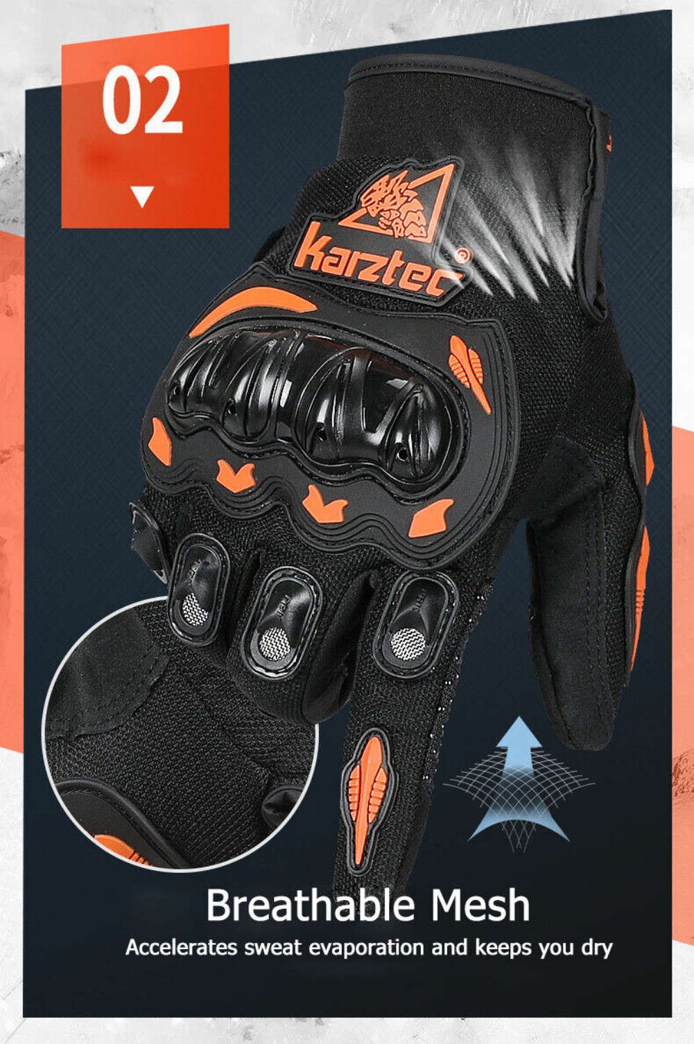 Motorcycle Gloves Touch Screen Windproof Bike Riding Gloves Full Finger Gloves