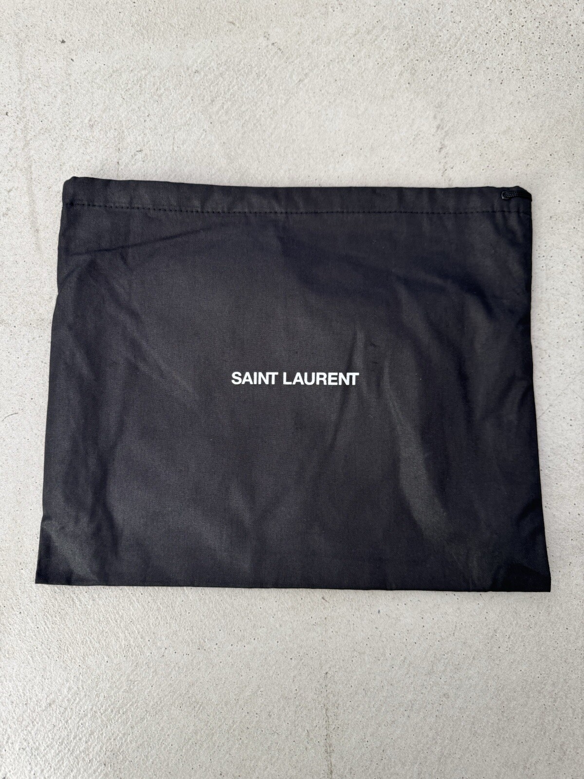 Saint Laurent Black Cloth Lined Dust Bag 14″x11.5″ Designer Drawstring