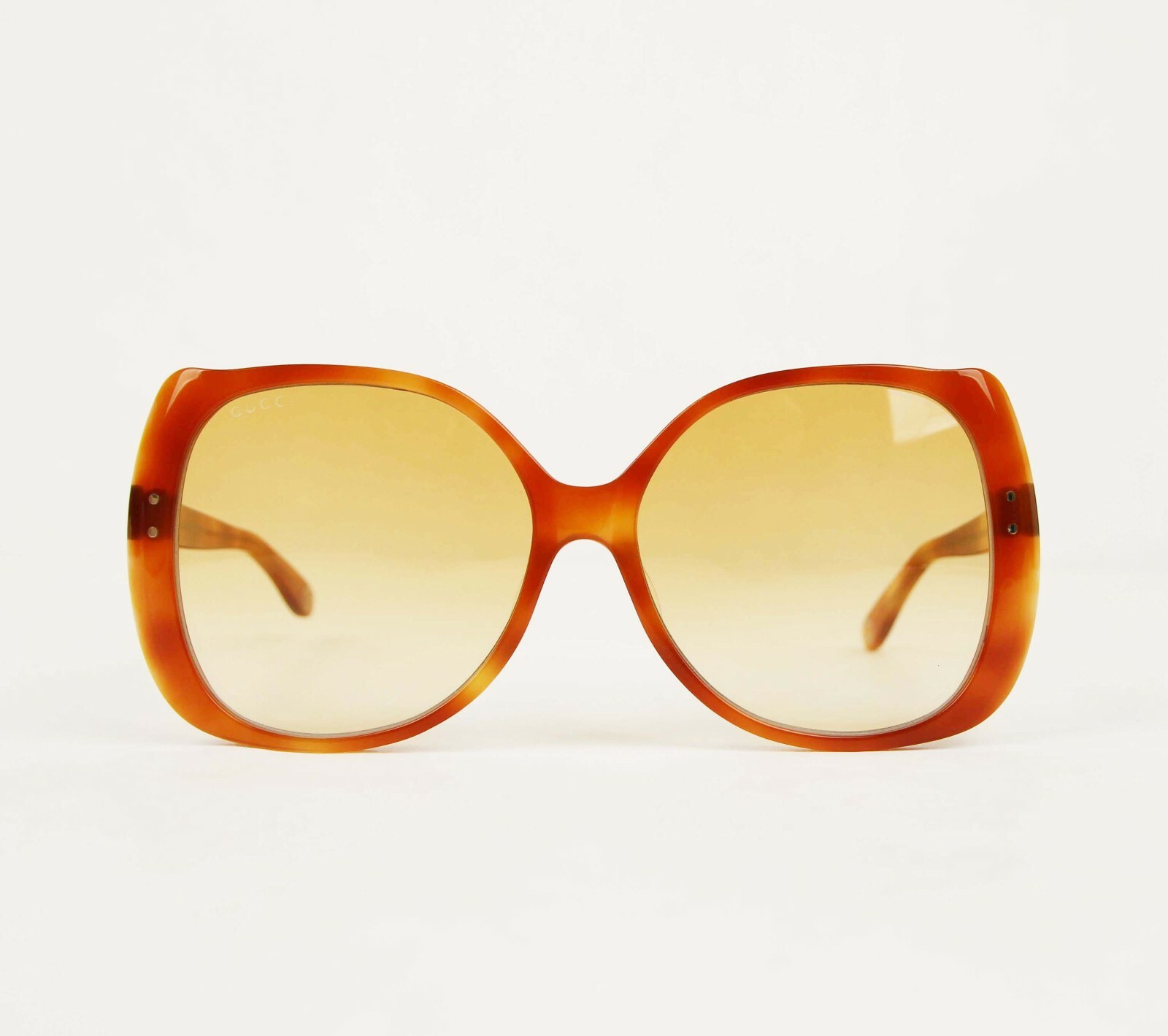 Gucci Orange Tortoiseshell Acetate Large Sunglasses with Logo 558391 2276