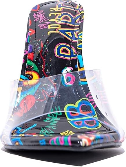 Revol – Melrose Graffiti Open Toe Stiletto – NIB – Multiple Sizes