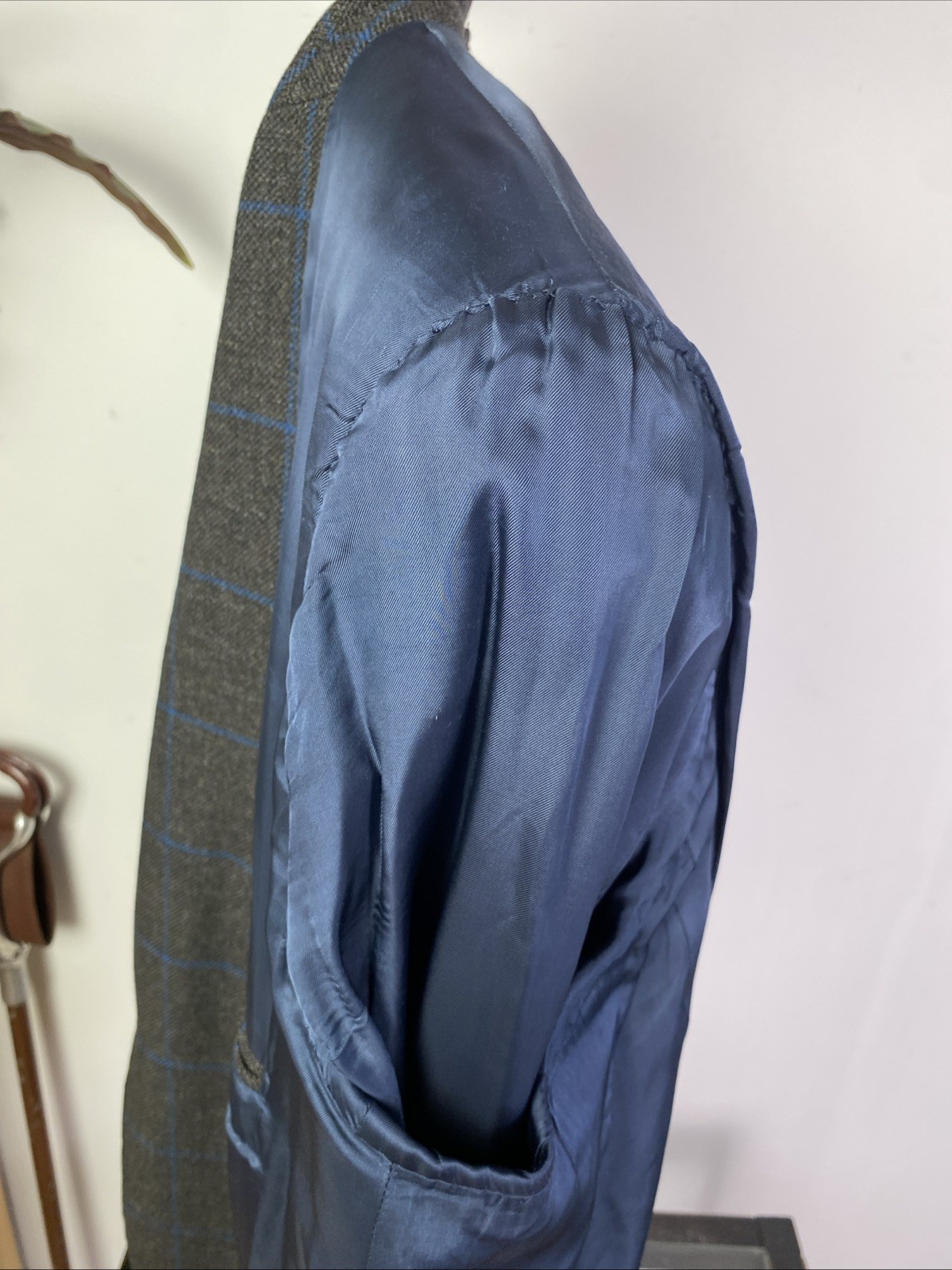 Walker Slater BESPOKE Tweed Handmade Windowpane Shooting Jacket (46R) Scottish