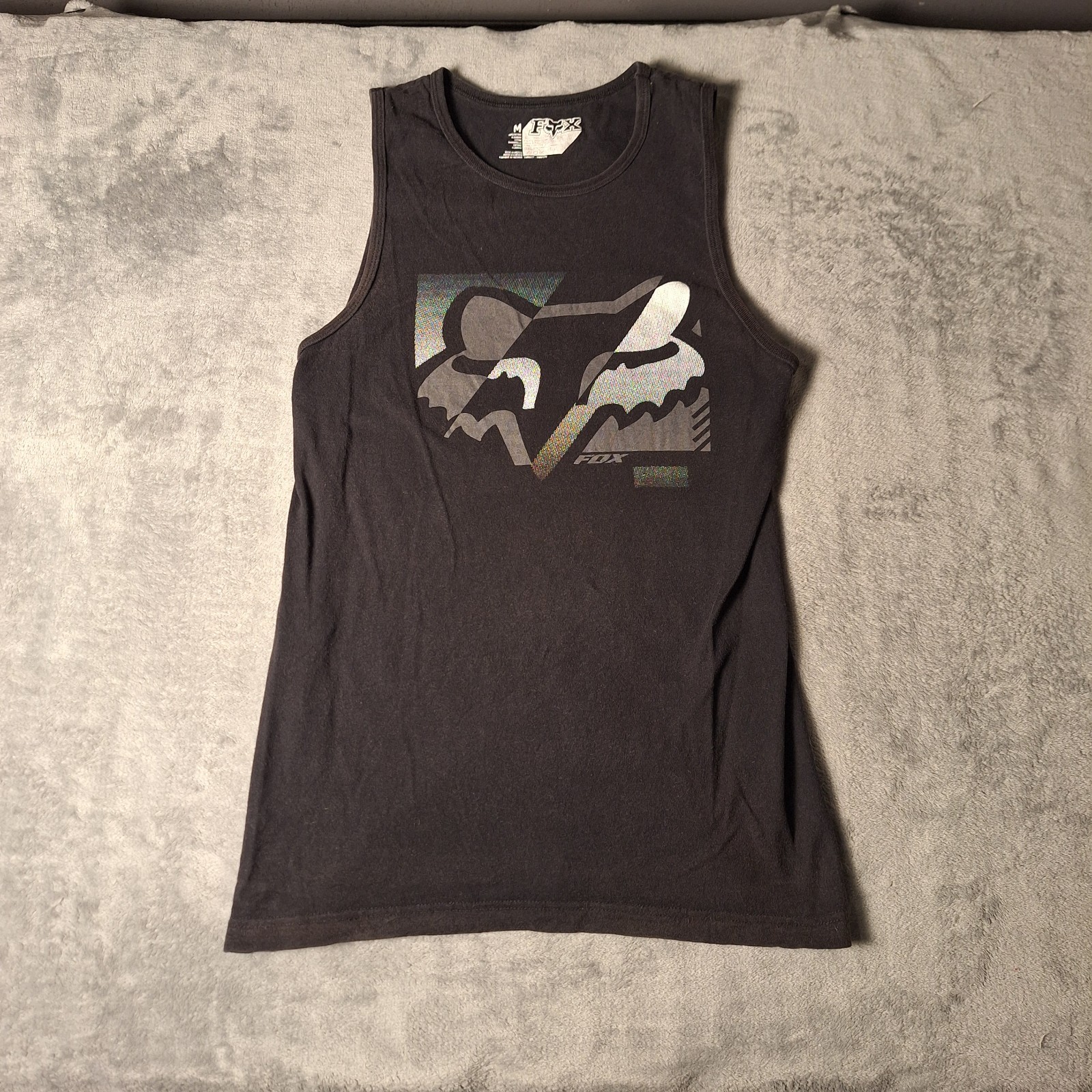 Fox Racing Jersey Tank Top Shirt Pace Black/White – Men’s Medium