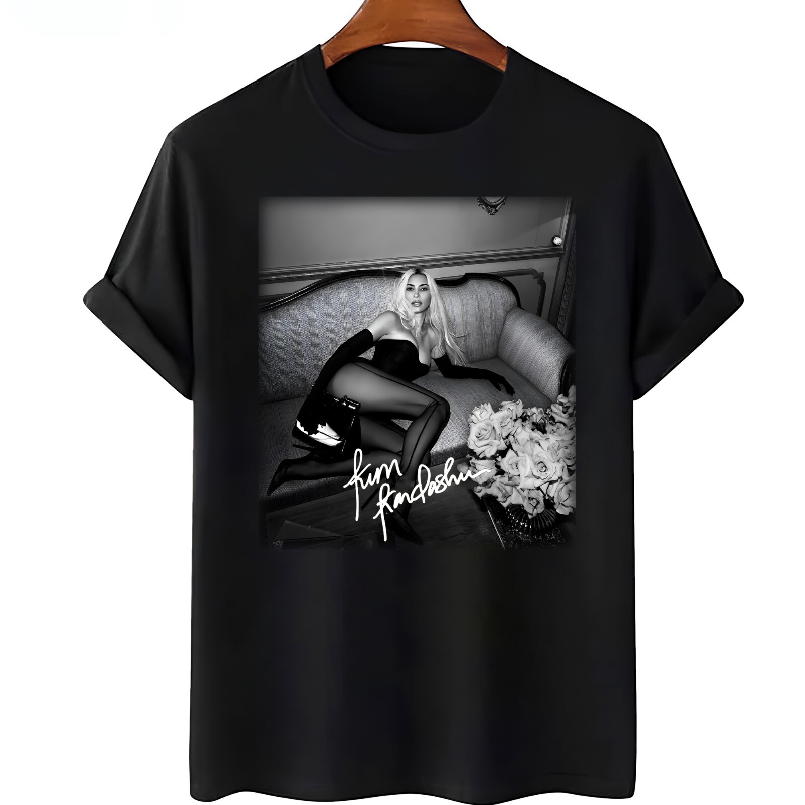 Rare Kim Kardashian Shirt Hip Hop Black S-5XL Tee