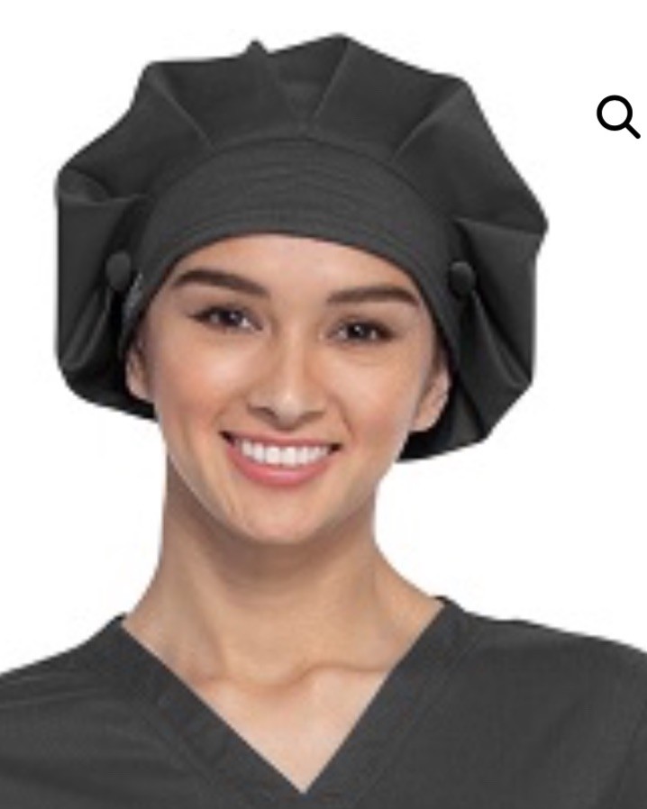 Cherokee Scrubs, Bouffant Style OS Scrub Hat Cap, Pewter Color WW508AB, 5 Pack