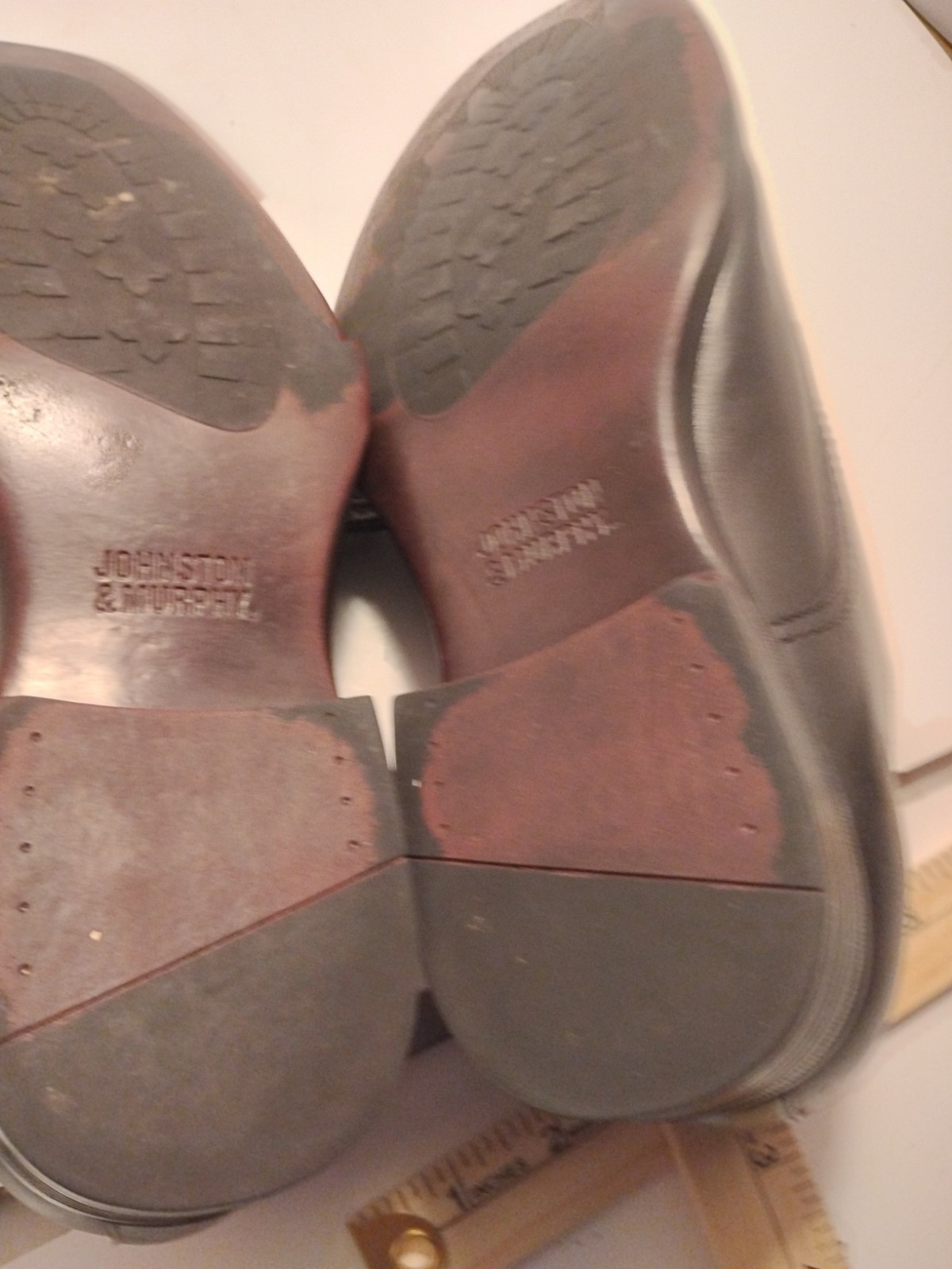 Vintage Birchett Double Monk Straps johnston murphy shoes Black Calfskin 9 1/2