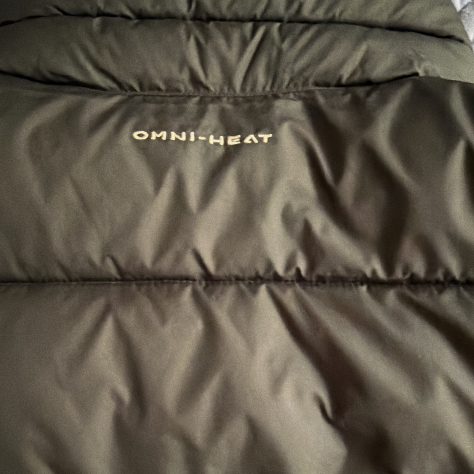 Columbia Men’s Green Full Zip Puffer Vest w/ Pockets Stand-Up Collar Size M