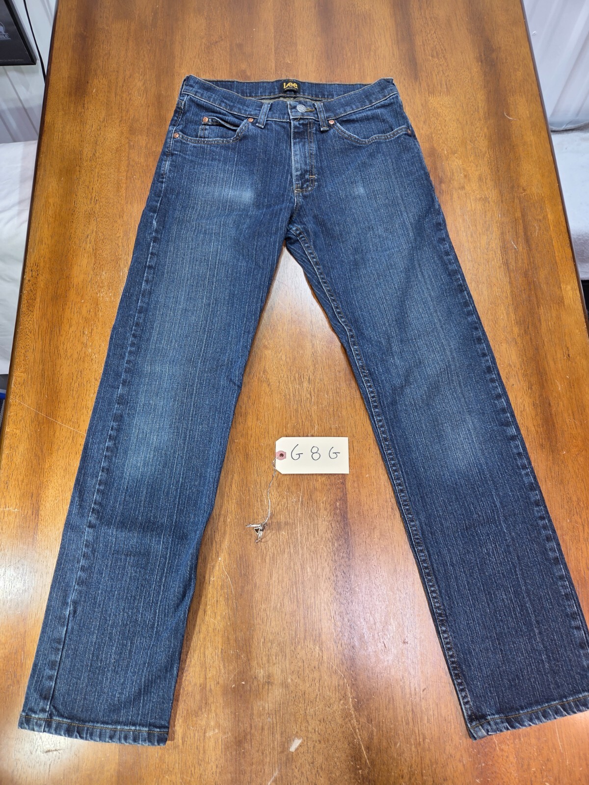 LEE Jeans Straight Flex Blue Denim Mens Sz 30 x 32 Reg Fit 99% Cotton 1% Spandex