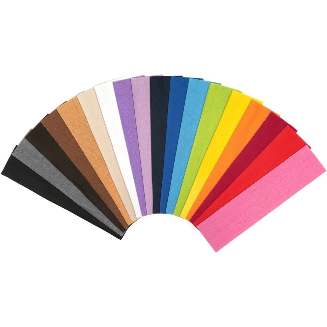 18PCS Sports Headbands Women Men Non Slip Sweatband Yoga Running Gym Band