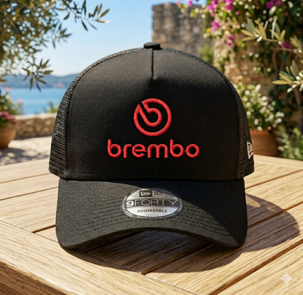 Brembo Logo Embroidered Adjustable Snapback Hat Cap