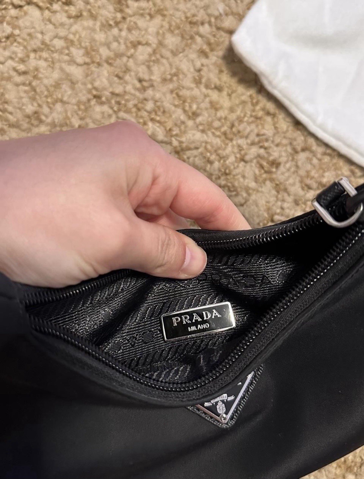 Prada Black Nylon Re-Edition 2000 Shoulder Bag