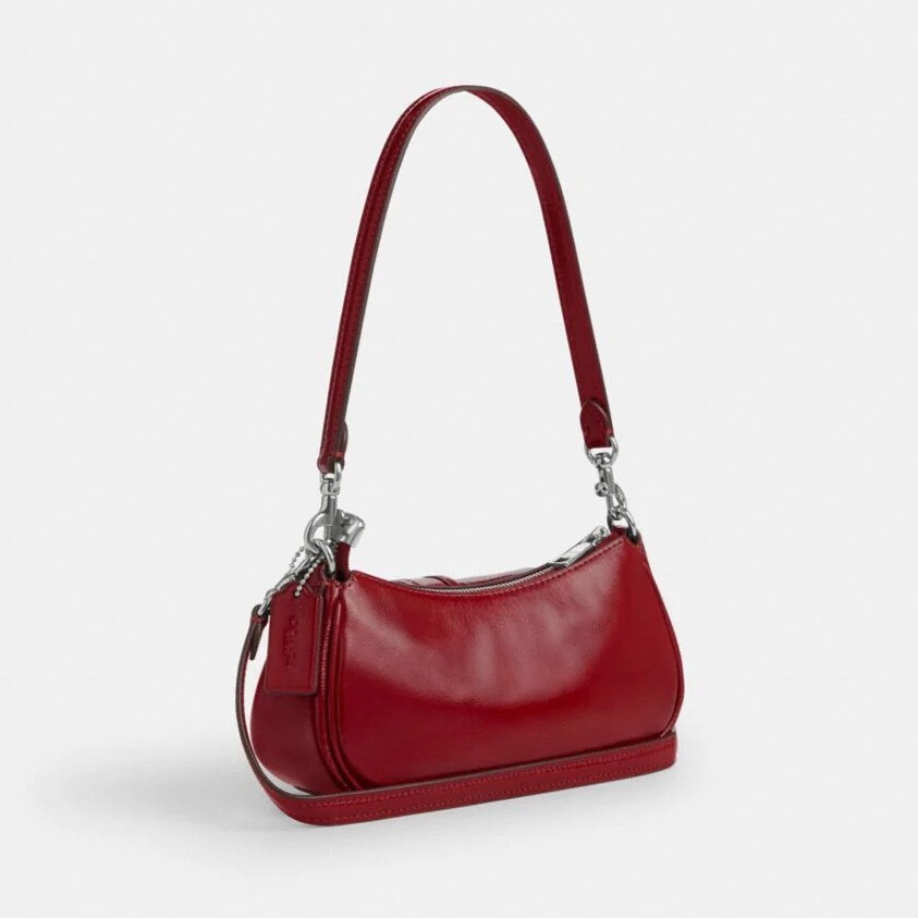 Coach Ashton Mini Shoulder Bag in Red Glazed Leather Crossbody NWT