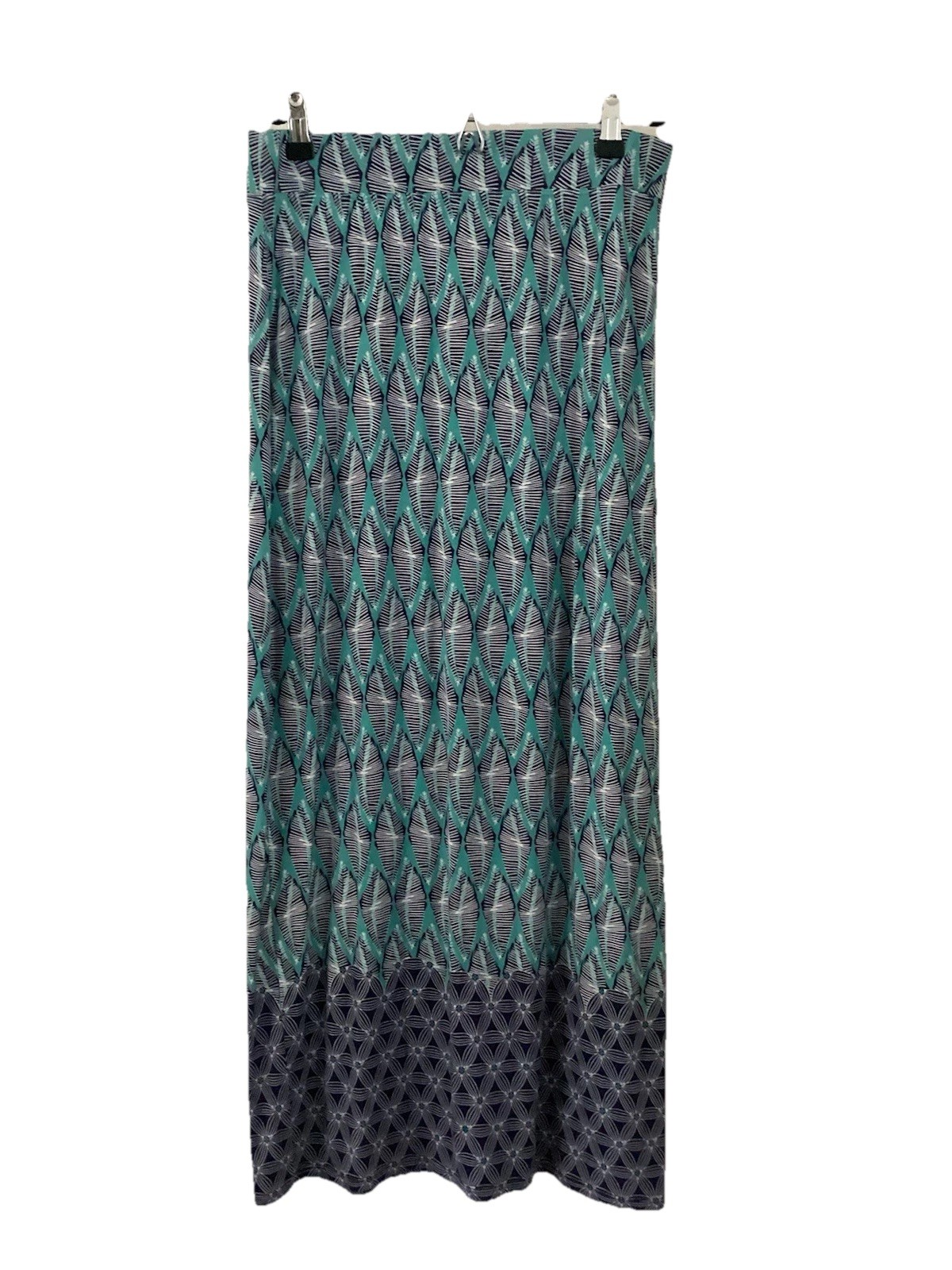 White Stuff Skirt, UK 8, Blue, Green & White Jersey Maxi Skirt, UK Size 8, Go