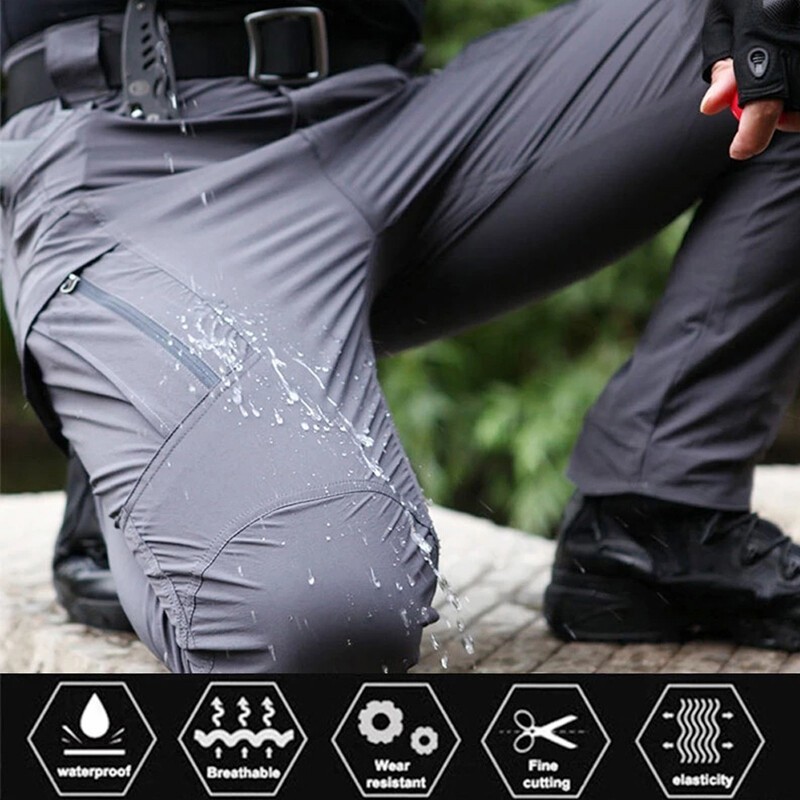 US Men Tactical Cargo Pants Soldier Straight-fit Work Combat Trousers Outdoor A