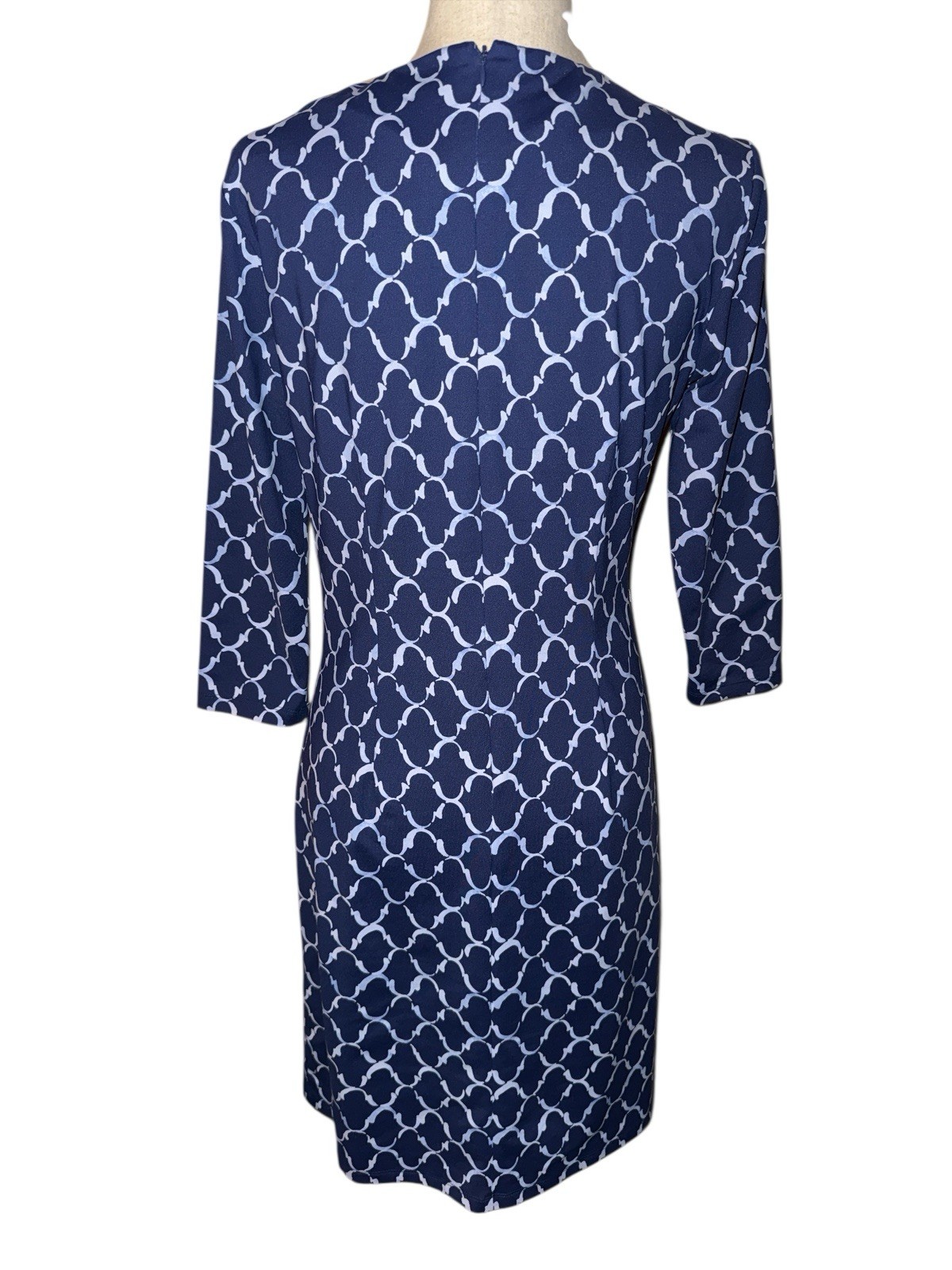 J.Mclaughlin Navy Chambray Mega Palm Spring Women’s M Coastal Resort New