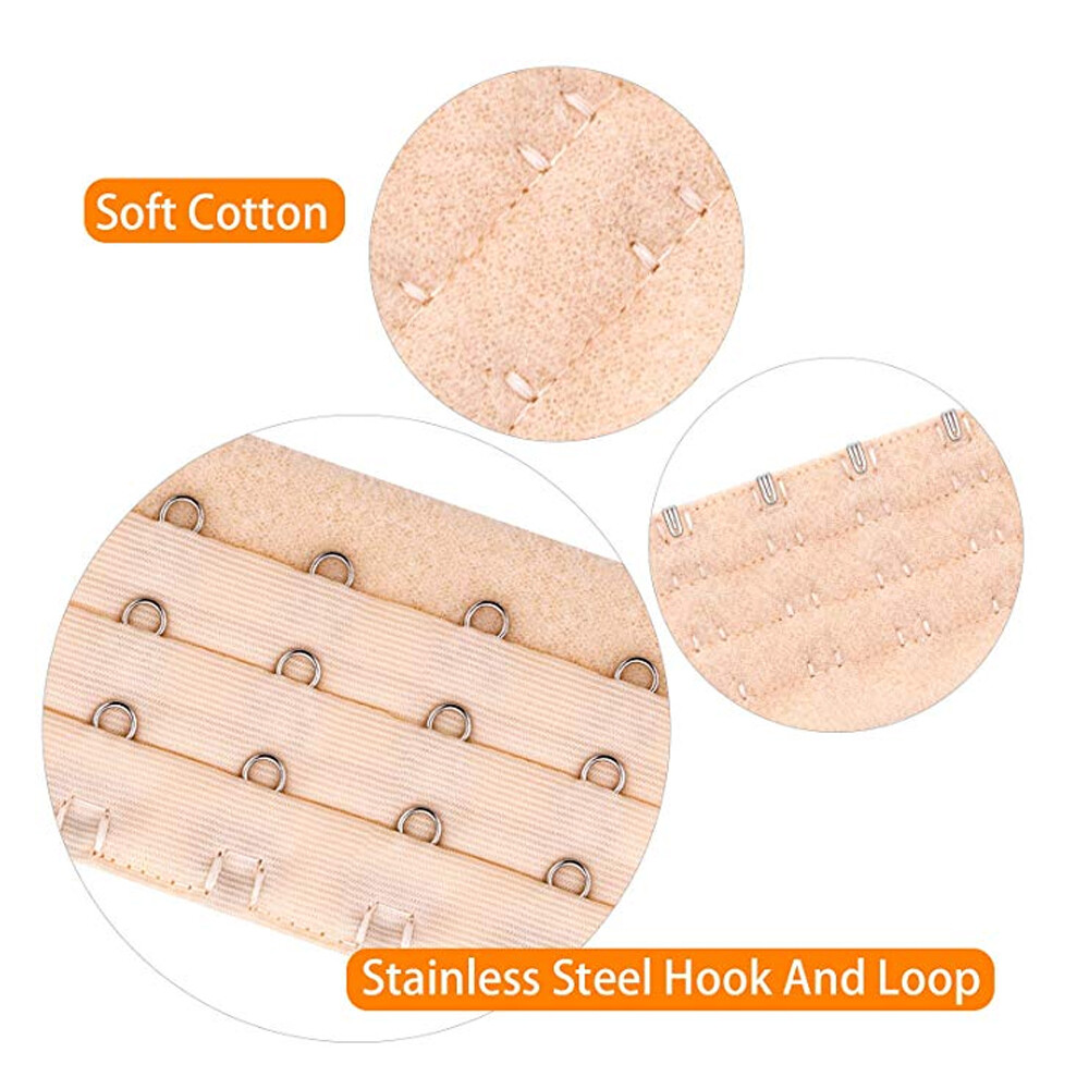 4PCS Adjustable Bra Extender 3/4 Hooks Elastic Underwear Strap Belt Extension