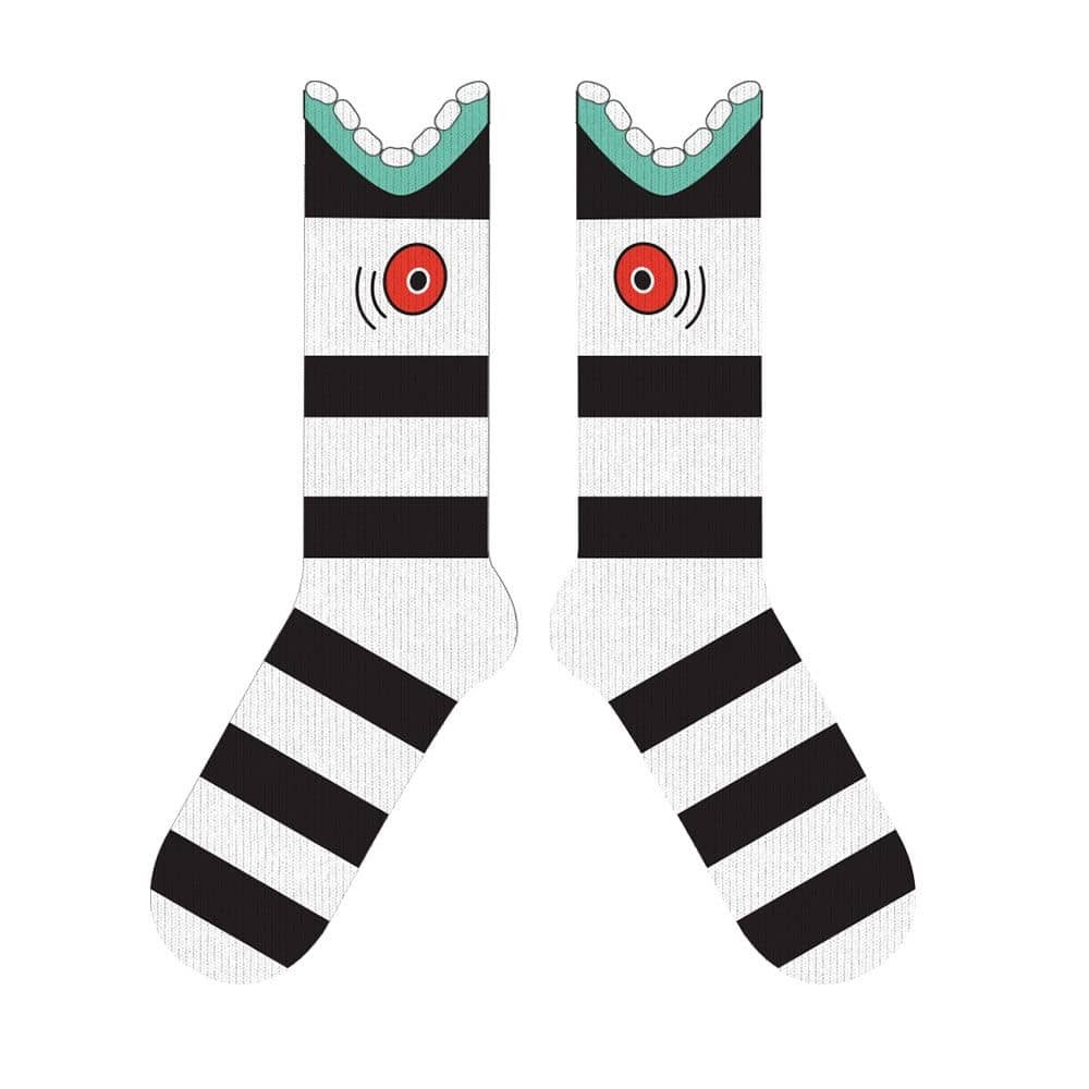 Beetlejuice Sandworm Socks Musical Brand New in Bag Sealed One Size Fits All