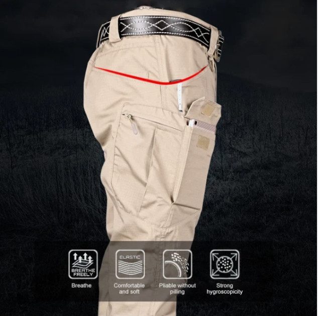 Mens Cargo Pants Tactical Waterproof Work Hiking Combat Outdoor Trousers Pants