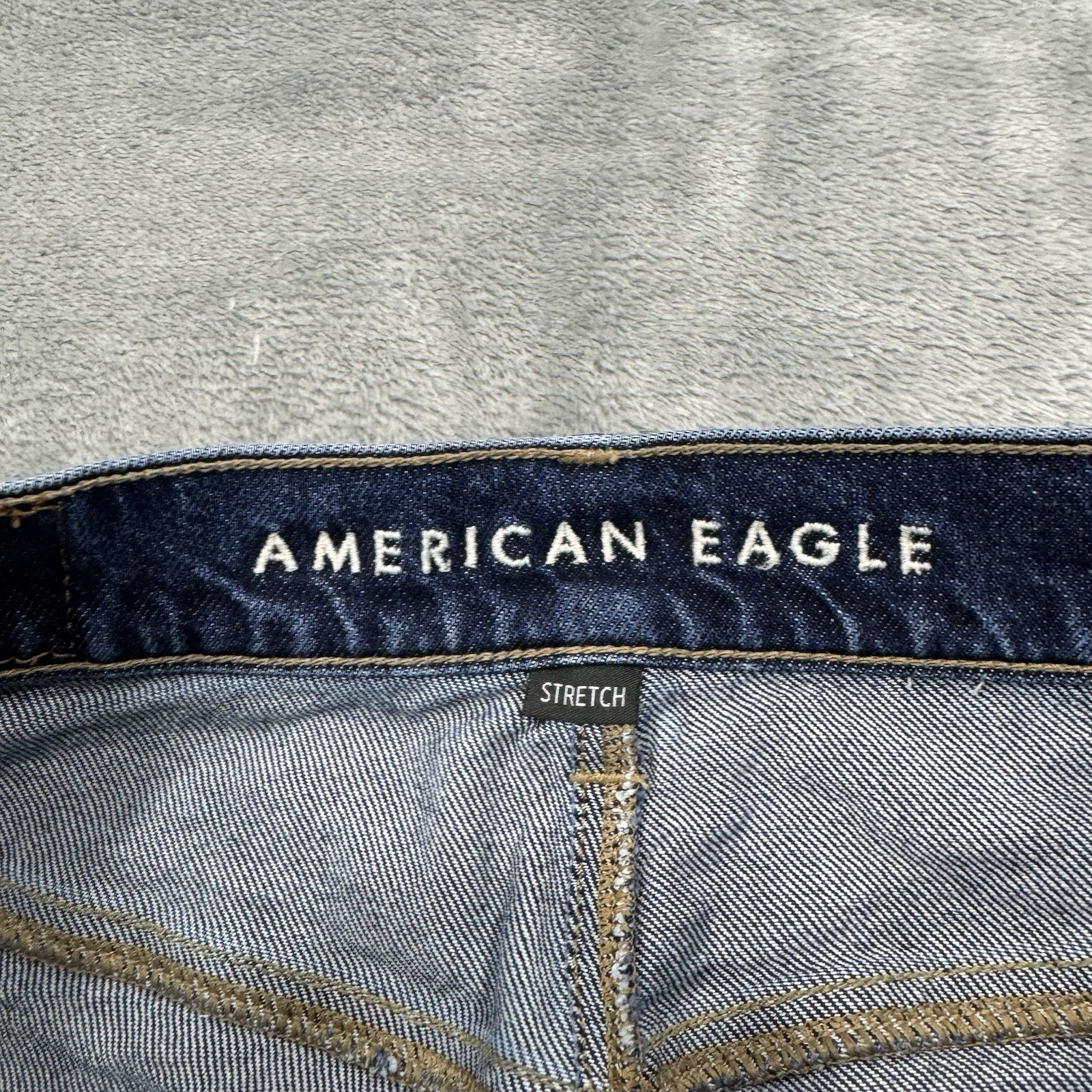 American Eagle Jeans Womens 2 Short Blue 90s Skinny Stretch Dark Wash Denim City
