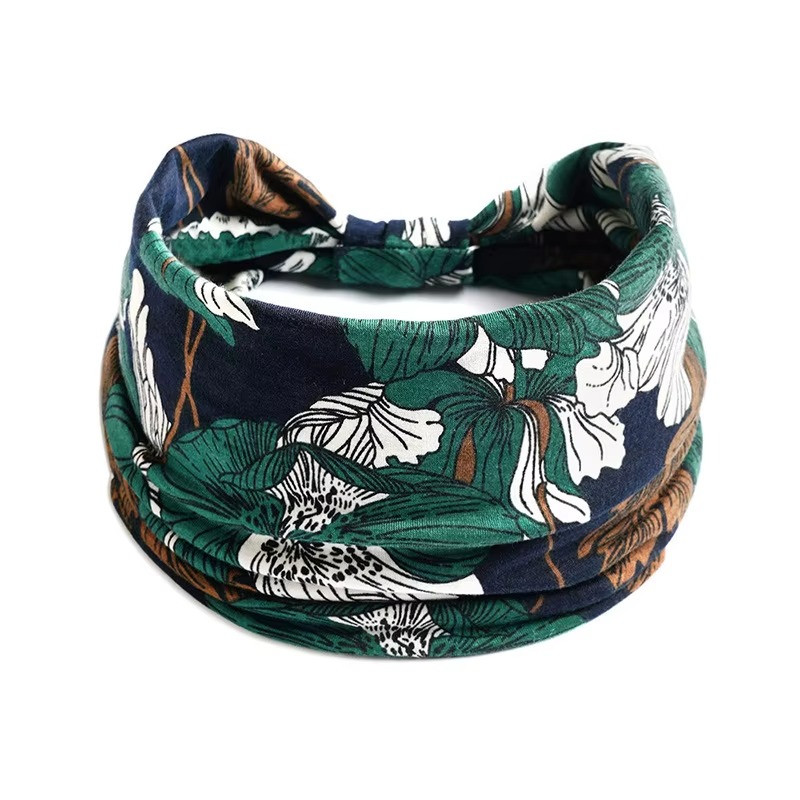 Bandanna Wide Sports Yoga Headband Stretch Hairband Elastic Hair Band Turban