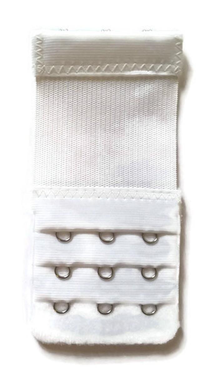 Set of 4 Narrow Bra Extenders 3 Hooks With Elastic Band Half Inch Spacing